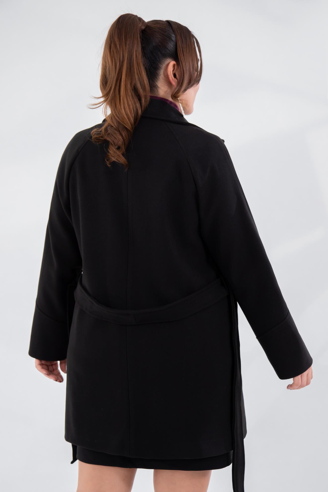 Büyük Beden 2327111 Reglan Kol Kaban  Siyah