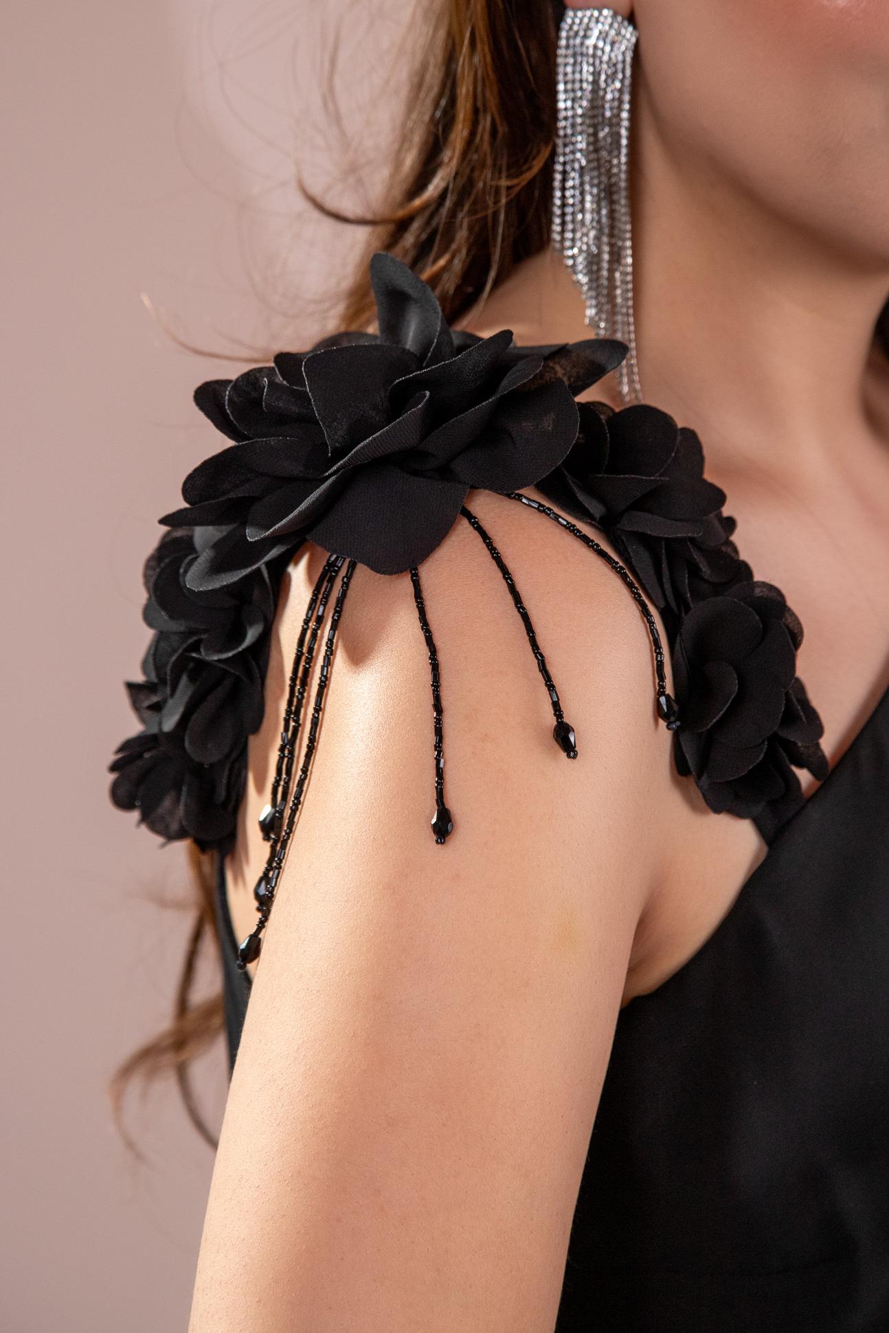 Büyük Beden 2422107 Şifon Tulum Abiye Siyah