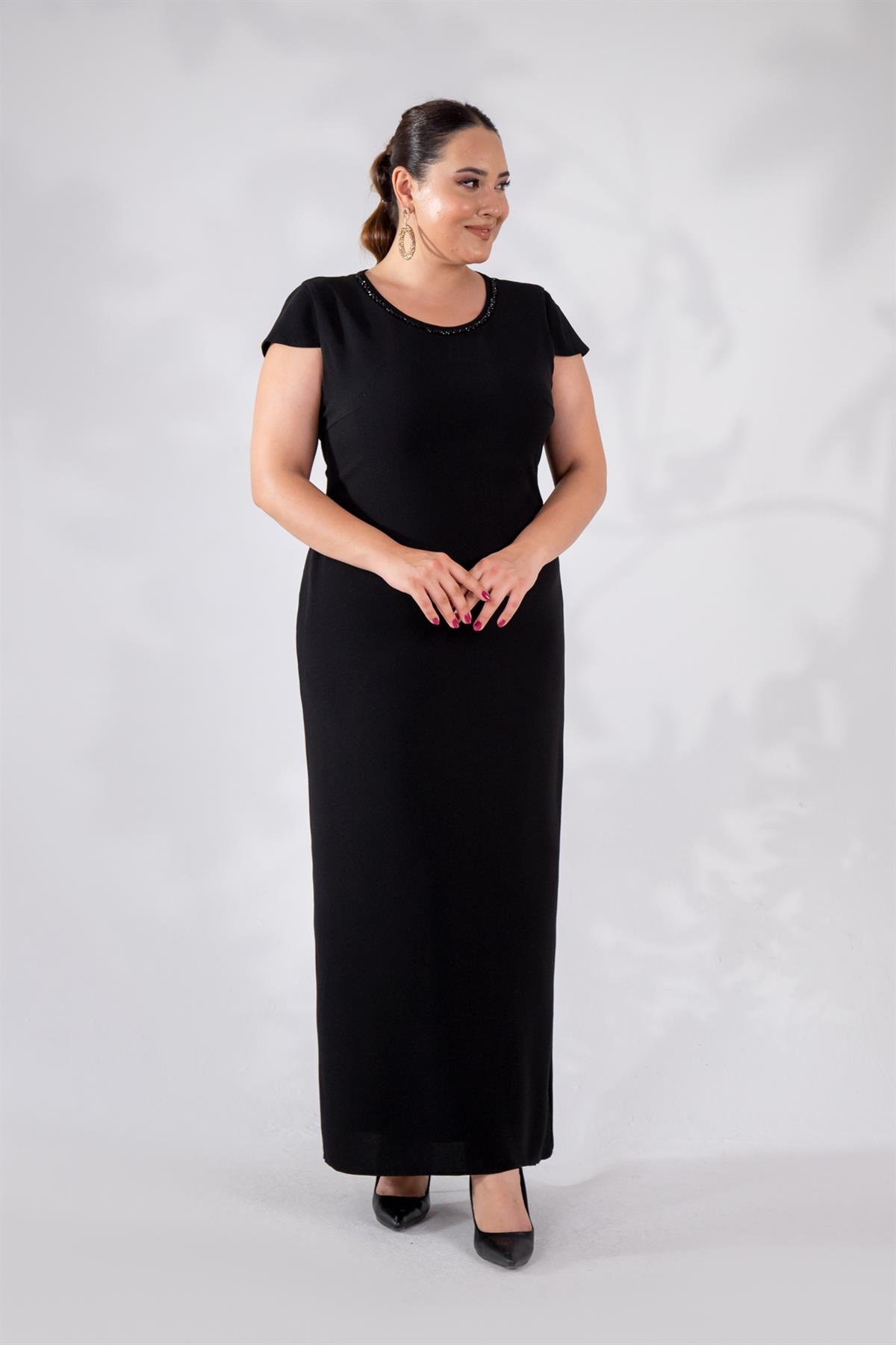 Büyük Beden 2427031 İkili Abiye Takım  Siyah