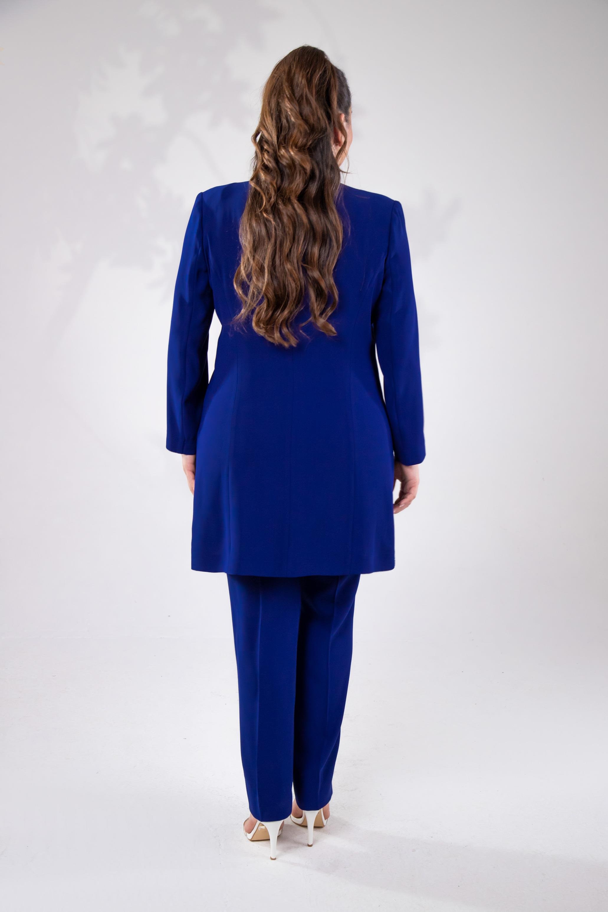 Büyük Beden 242739 Üçlü Abiye Takım  Saks