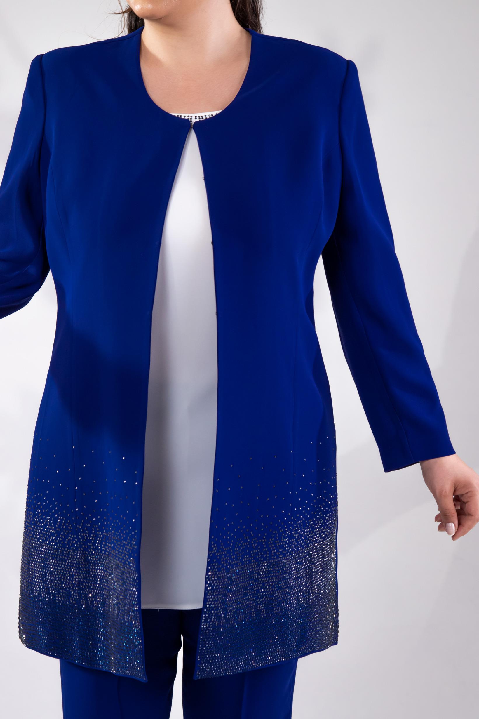 Büyük Beden 242739 Üçlü Abiye Takım  Saks