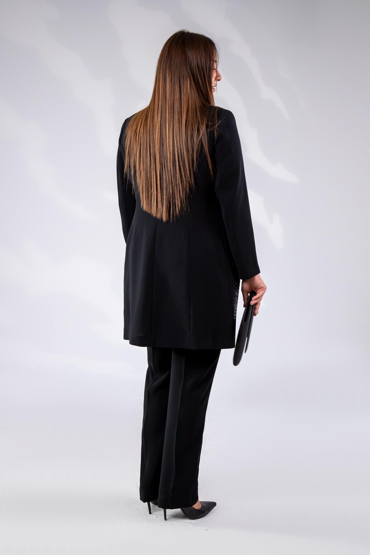 Büyük Beden 242739 Üçlü Abiye Takım  Siyah