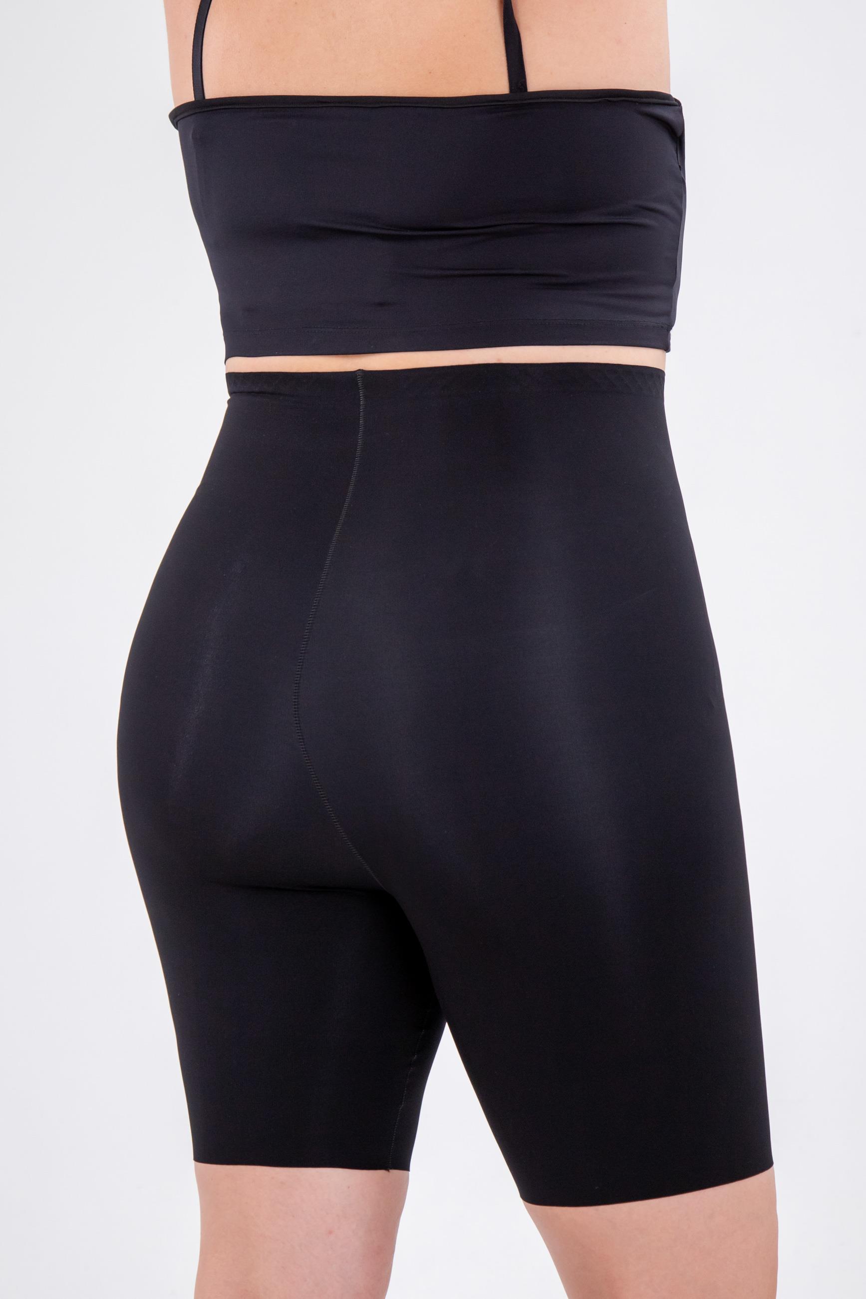 Büyük Beden 3002 Lazer Kesim Yüksek Bel Paçalı Korse  Siyah