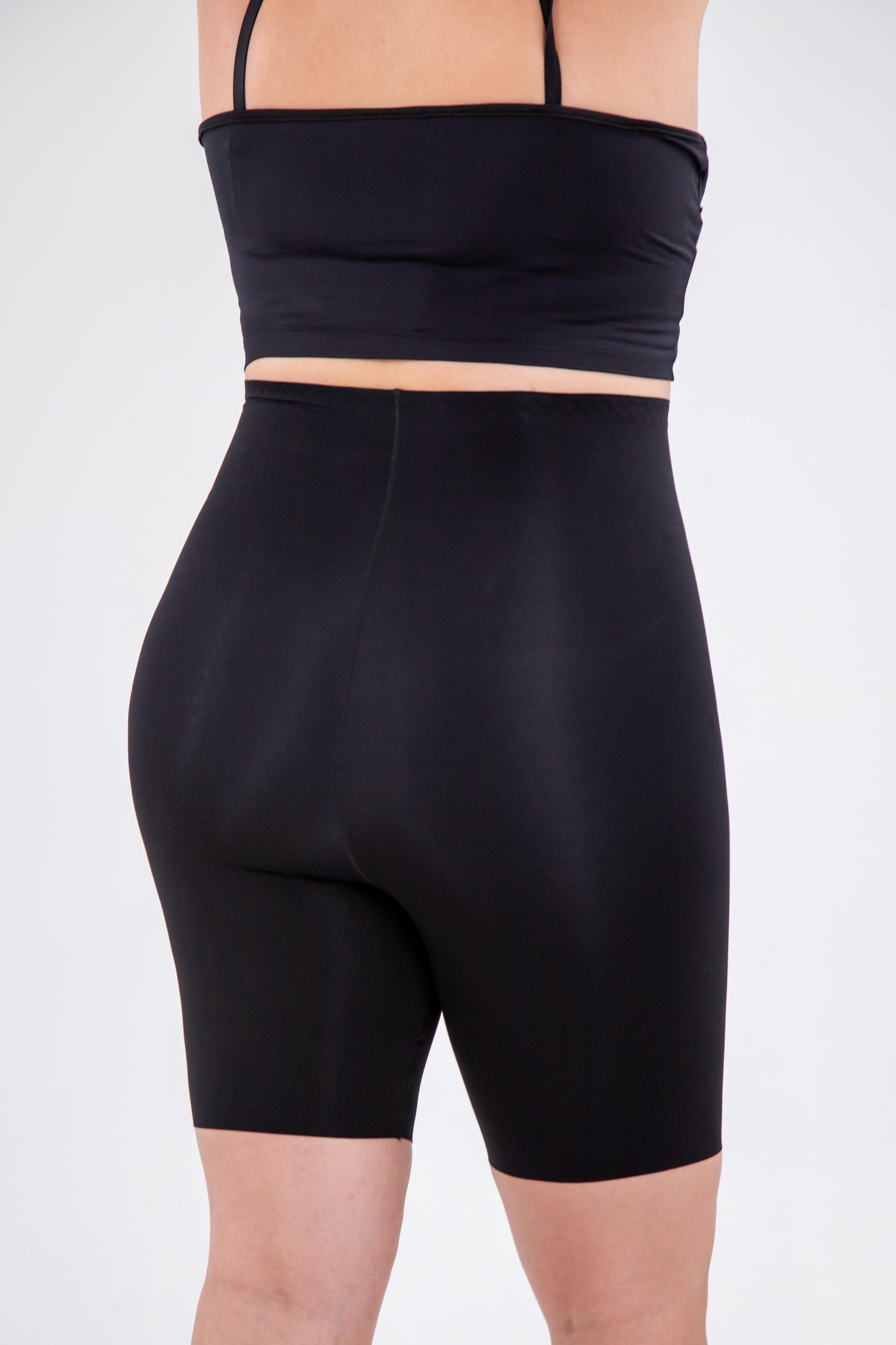 Büyük Beden 3002 Lazer Kesim Yüksek Bel Paçalı Korse  Siyah