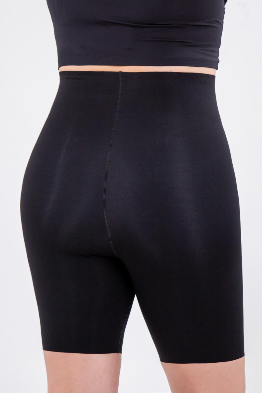 Büyük Beden 3002 Lazer Kesim Yüksek Bel Paçalı Korse  Siyah