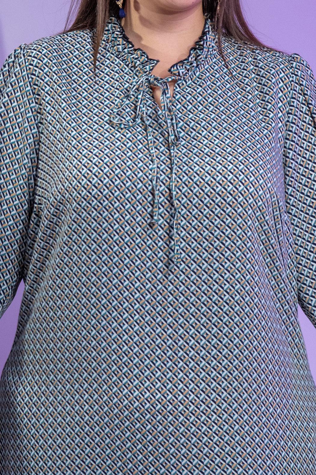 Büyük Beden 3330103 Volanlı Elbise  Sarı