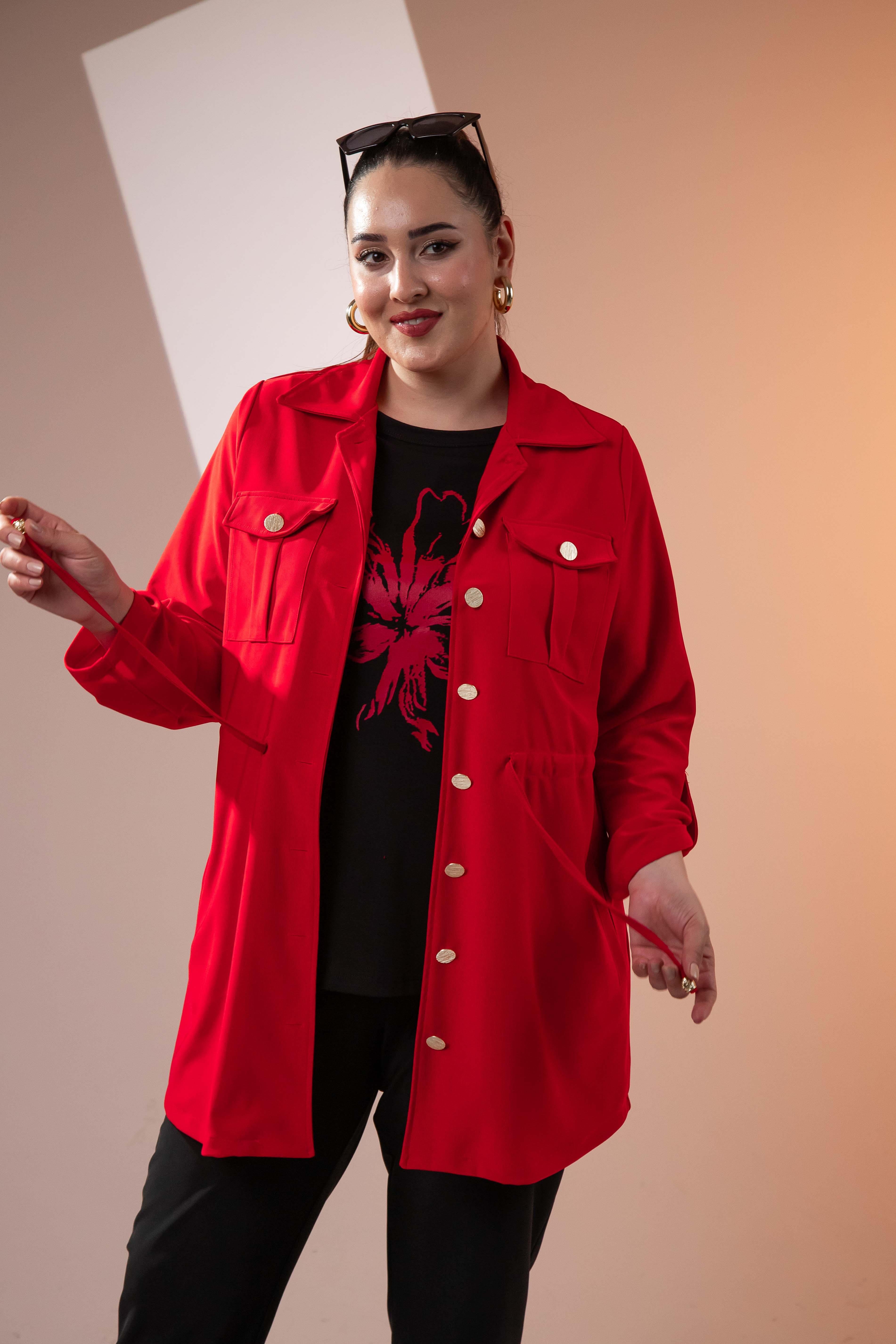 Büyük Beden 3330398 3'lü Takım Kırmızı