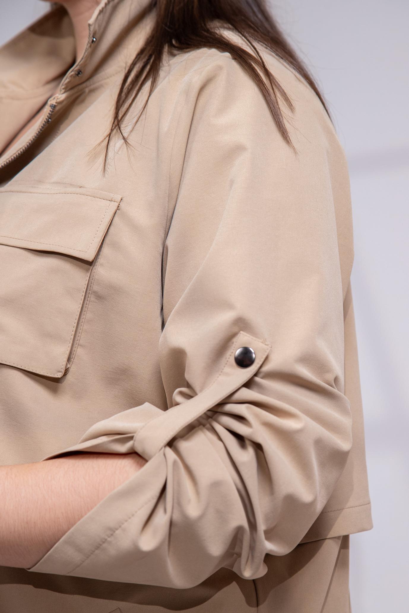 Büyük Beden 3330640 Cep Detaylı Trençkot Ceket  Camel