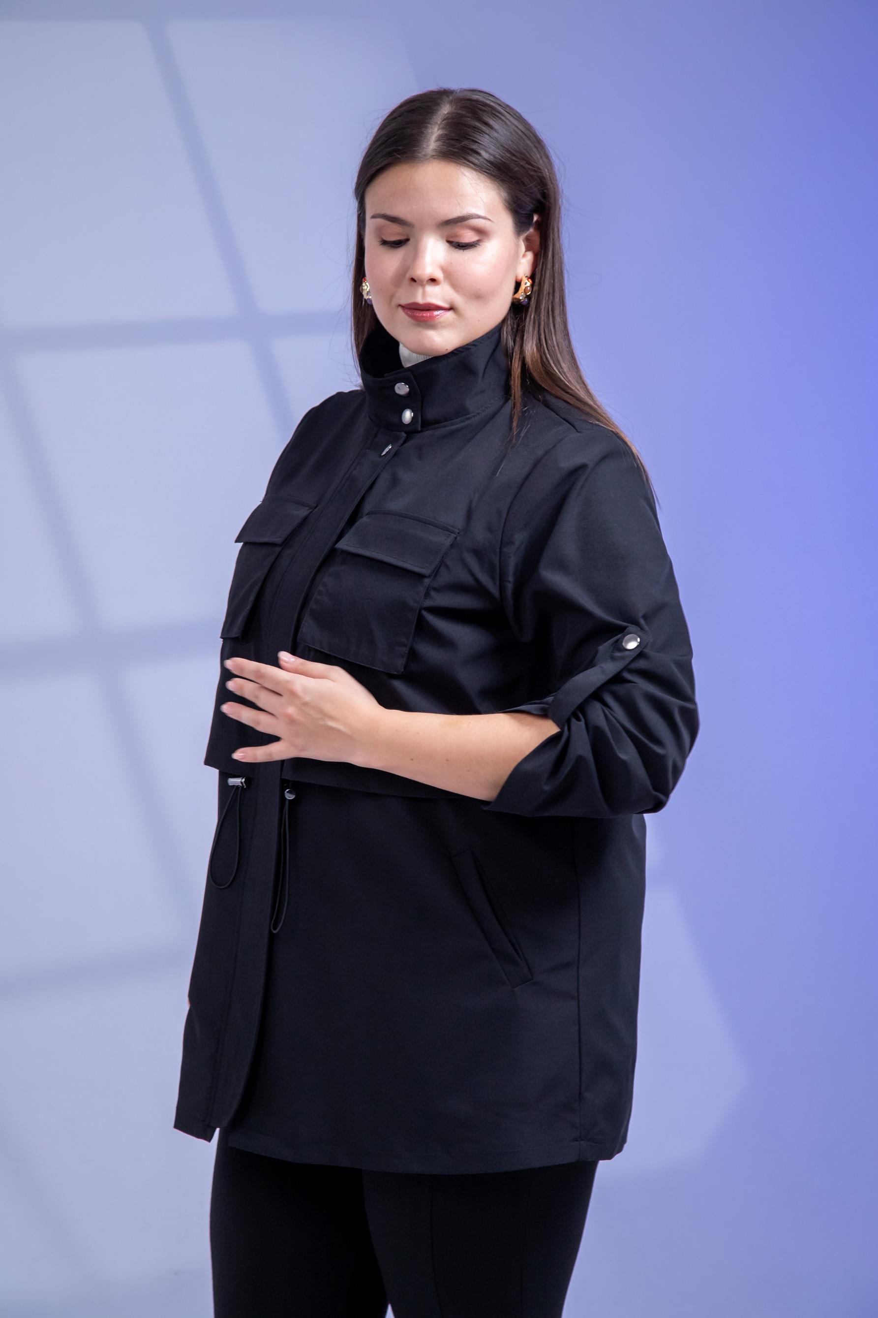 Büyük Beden 3330640 Cep Detaylı Trençkot Ceket  Siyah