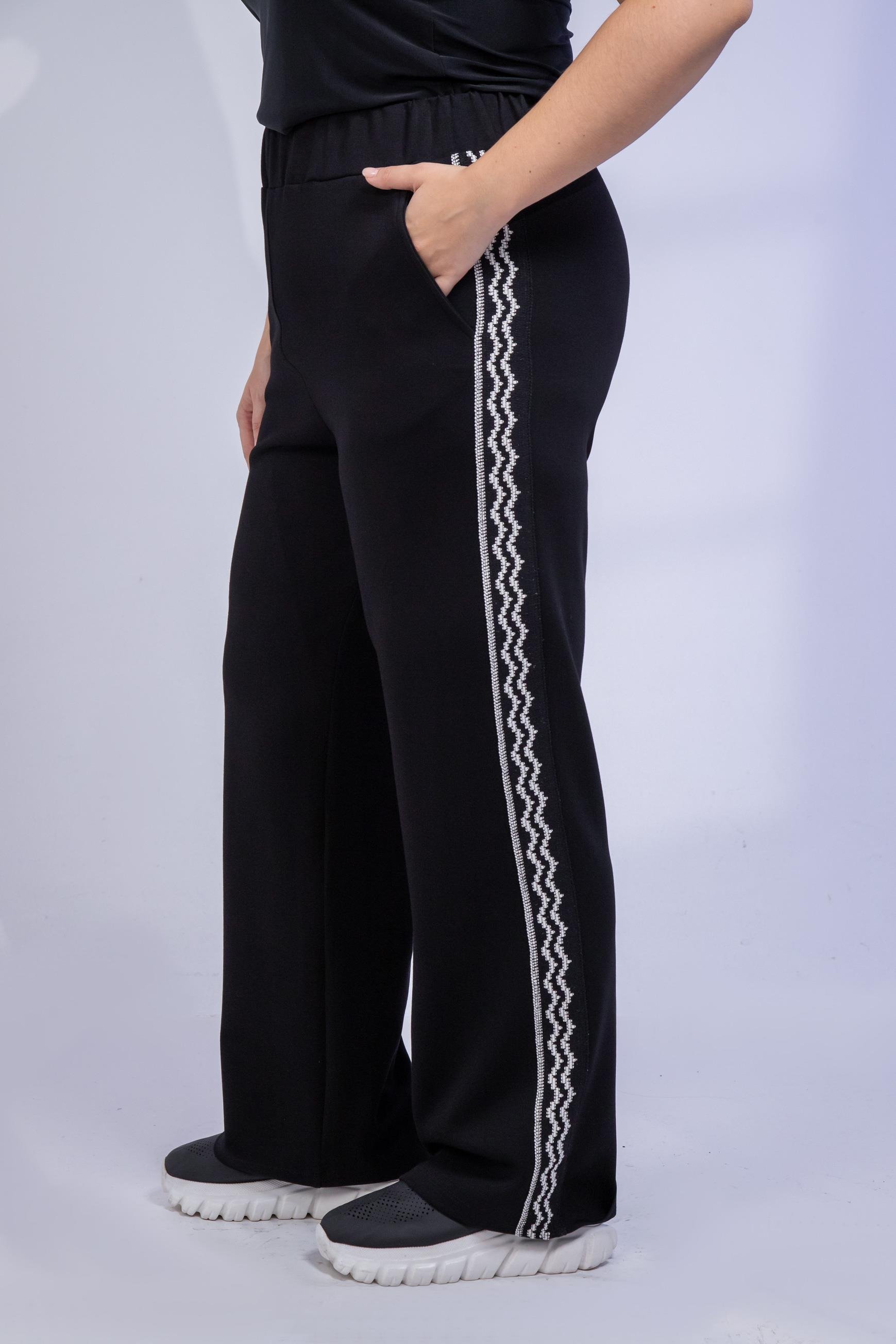 Büyük Beden 3330682 Şerit Detaylı Eşofman Takım Siyah