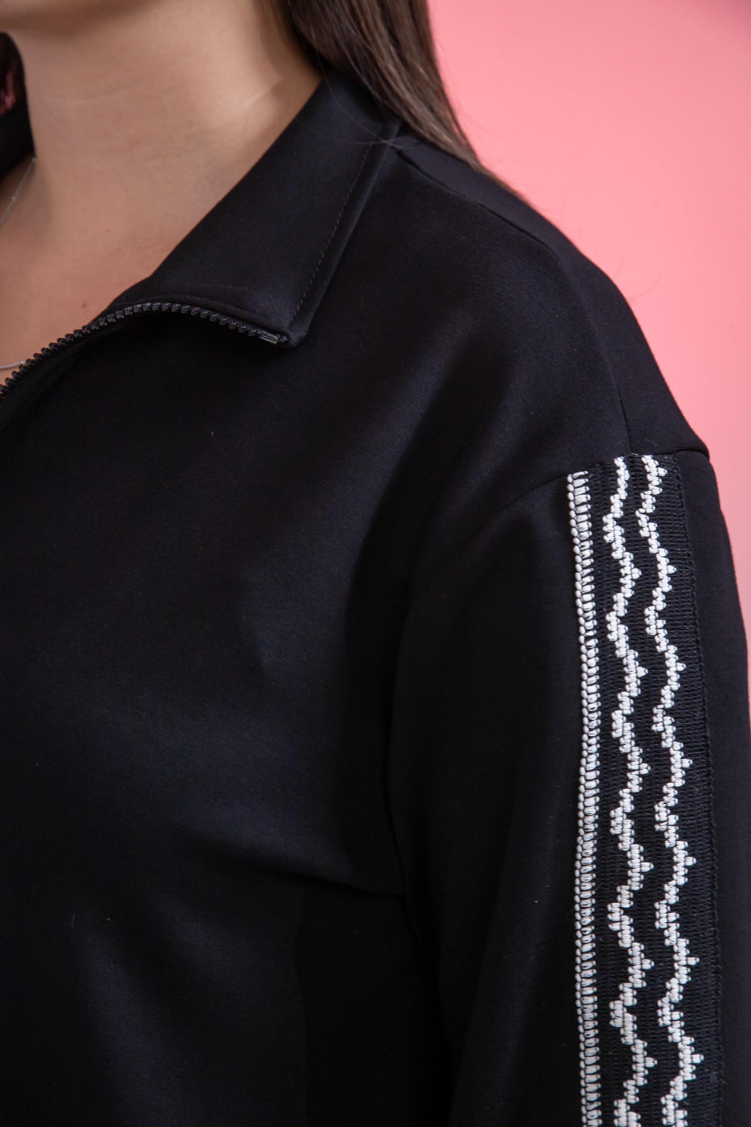 Büyük Beden 3330682 Şerit Detaylı Eşofman Takım Siyah