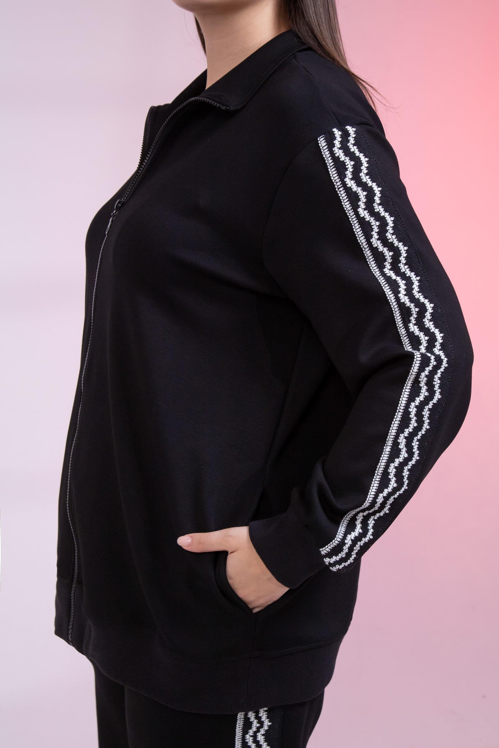 Büyük Beden 3330682 Şerit Detaylı Eşofman Takım Siyah