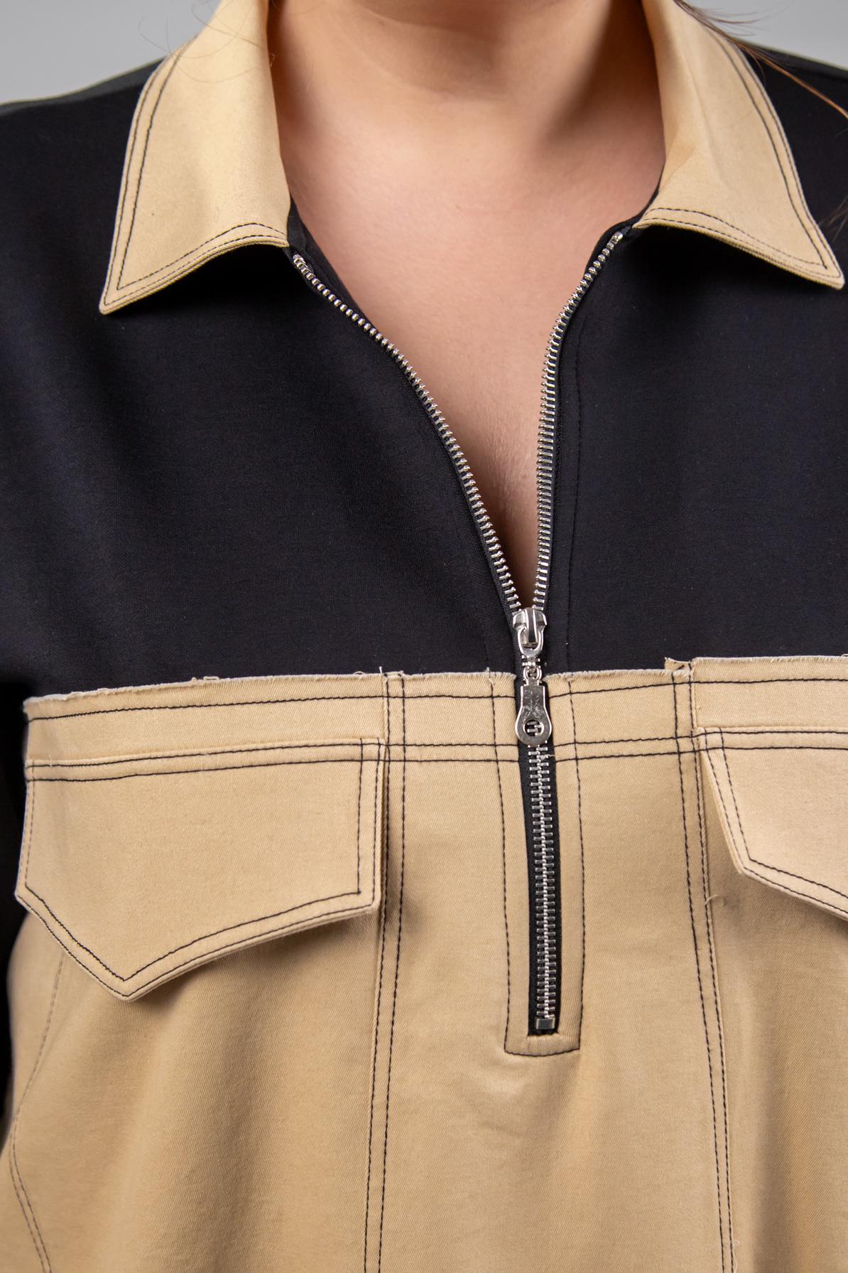 Büyük Beden 333187 Cep Detaylı 2'li Takım  Siyah