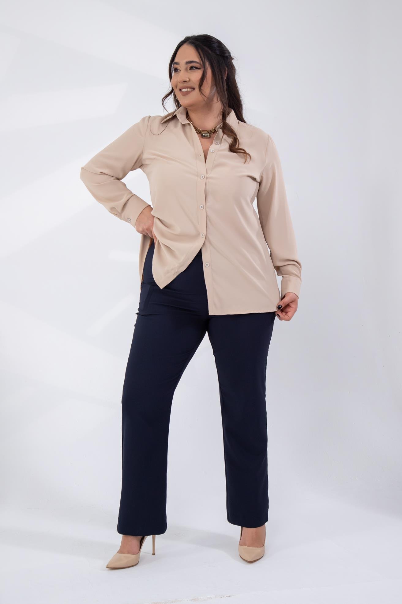 Büyük Beden 333668 Pantolon  Lacivert