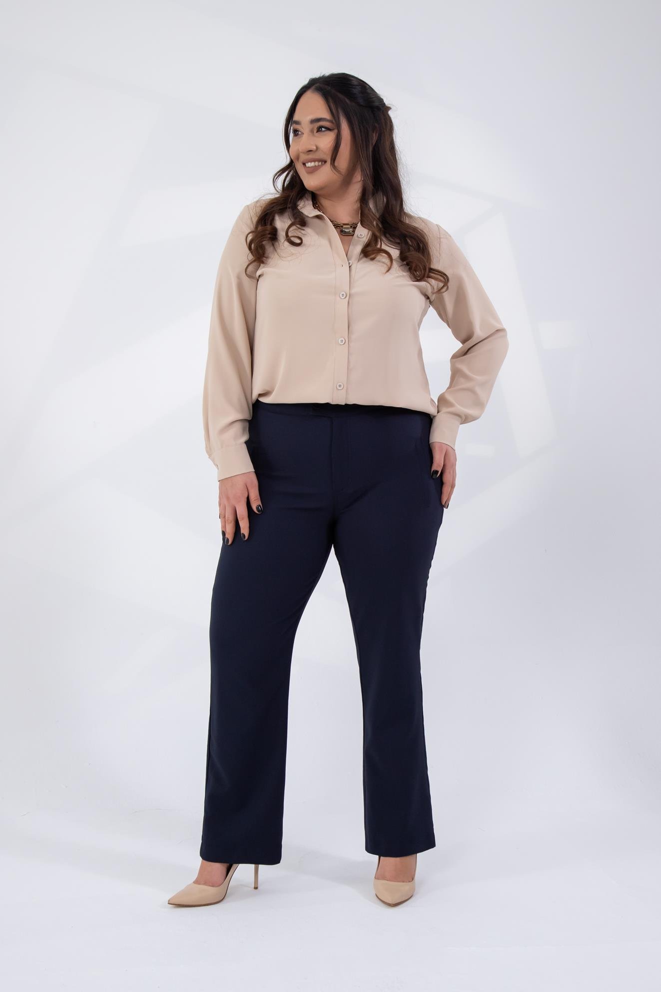 Büyük Beden 333668 Pantolon  Lacivert