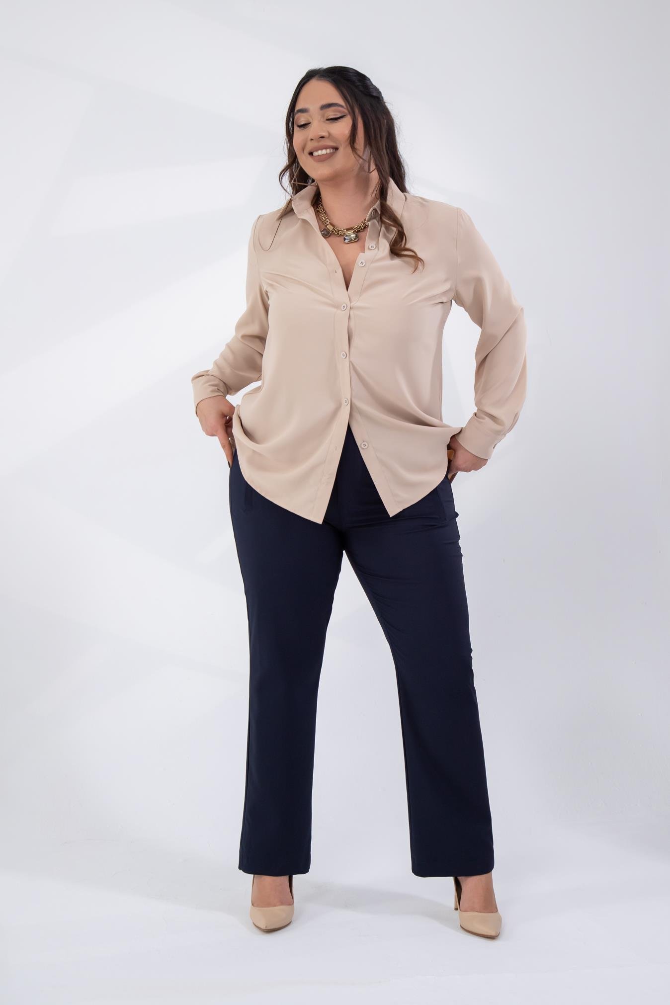 Büyük Beden 333668 Pantolon  Lacivert