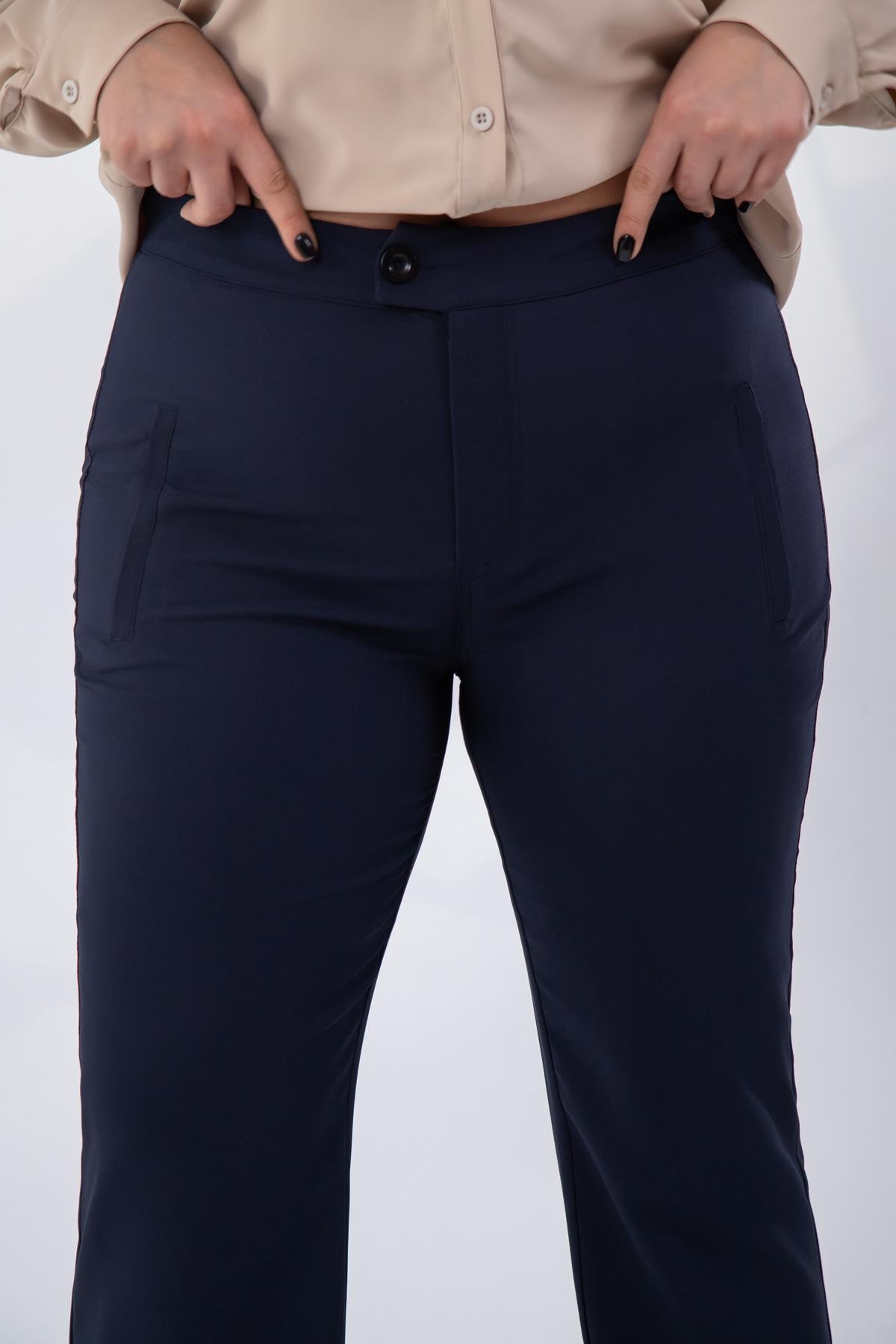 Büyük Beden 333668 Pantolon  Lacivert