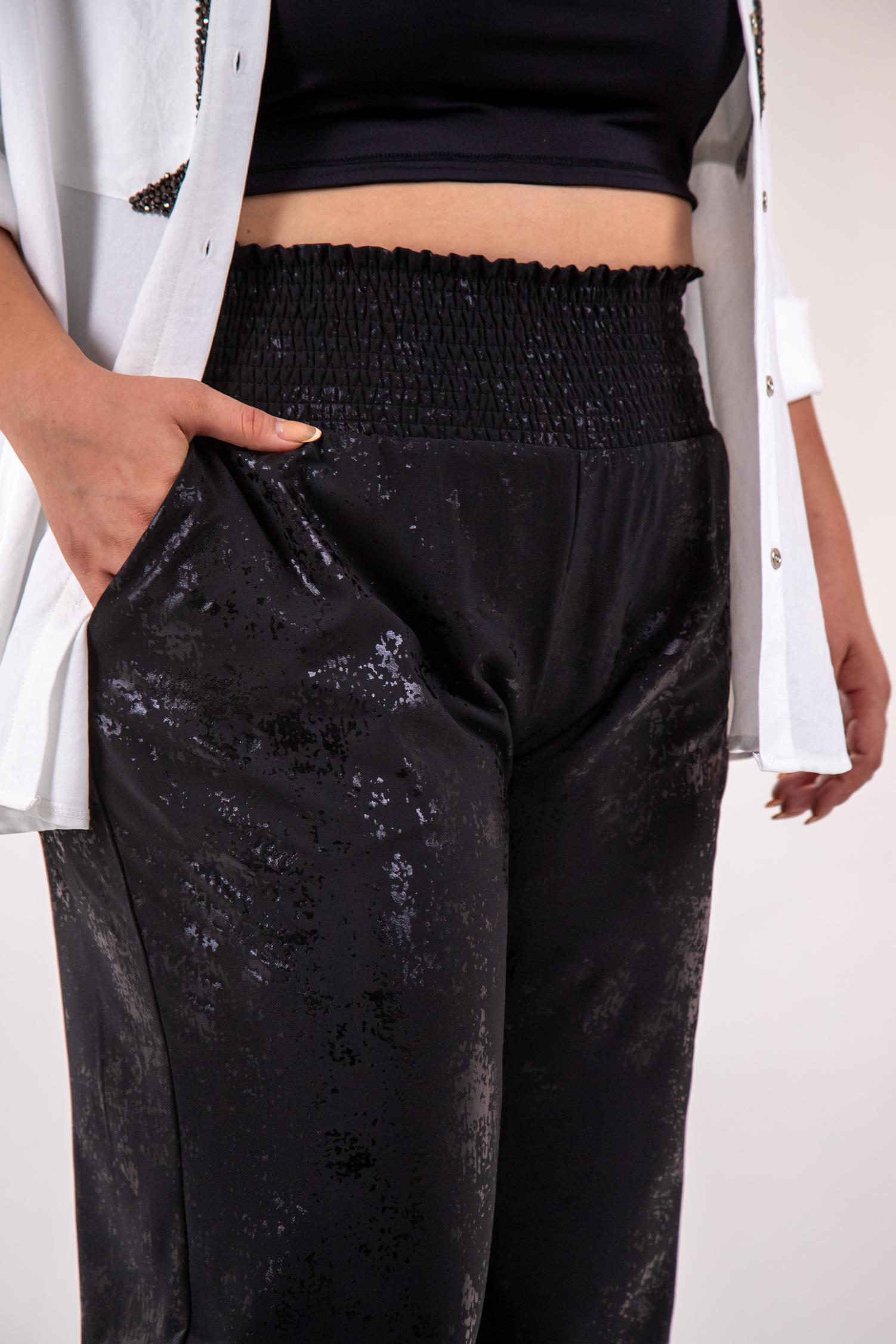 Büyük Beden 333997 Beli Gipeli Pantolon  Siyah