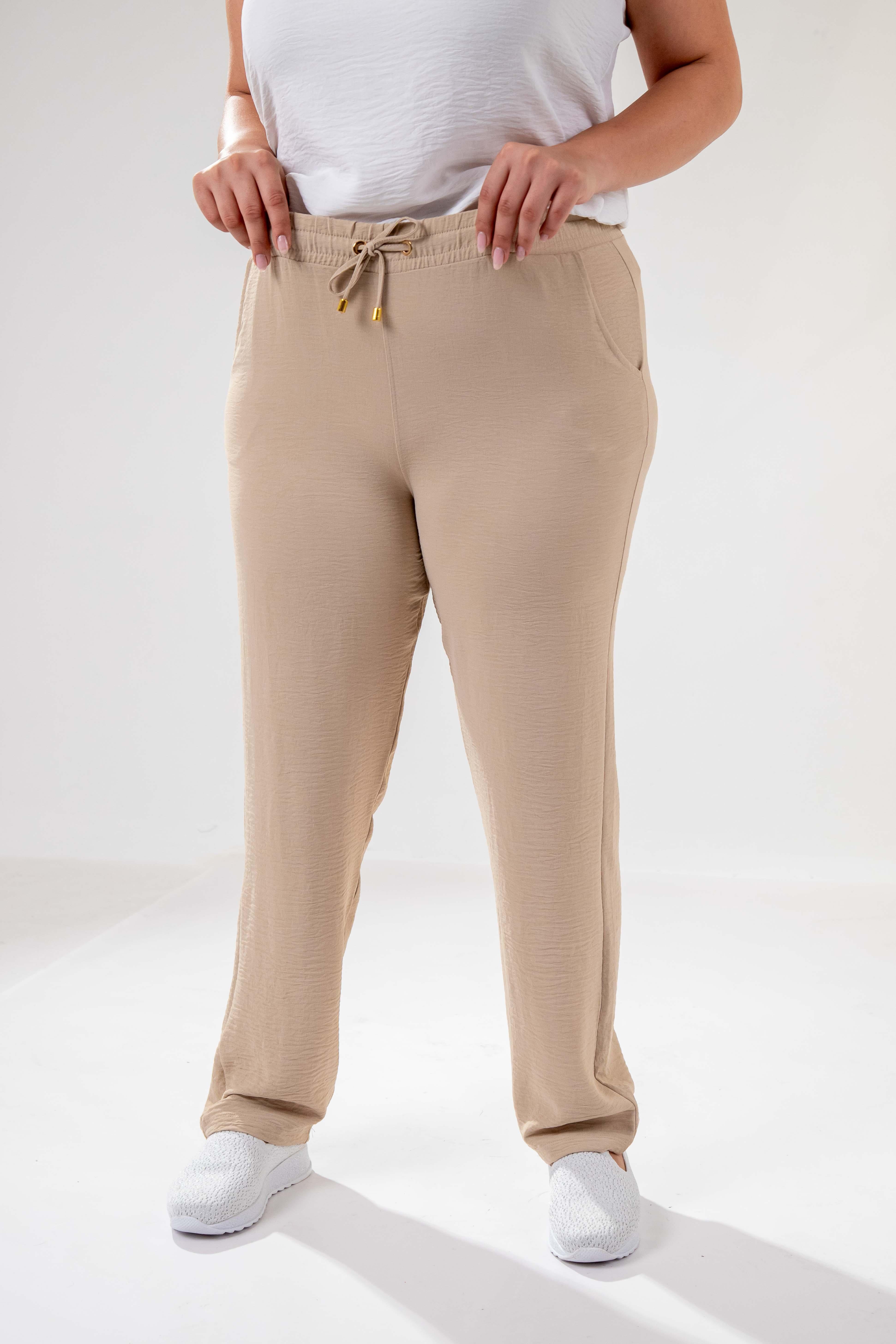 Büyük Beden 76330 Çiçek Nakışlı 3^lü Takım Bej