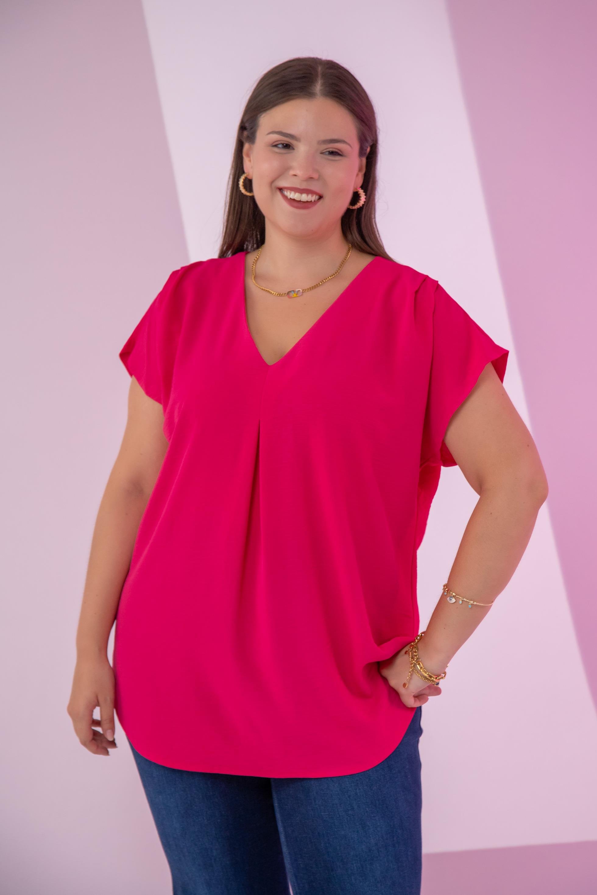Büyük Beden Dolly Bluz Fusya