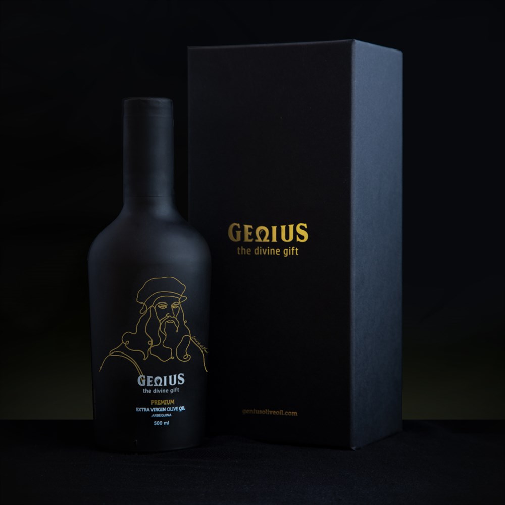Genius DA VINCI 500 ML İLK HASAT * FIRST HARVEST PREMIUM OLIVE OIL / KUTULU  006