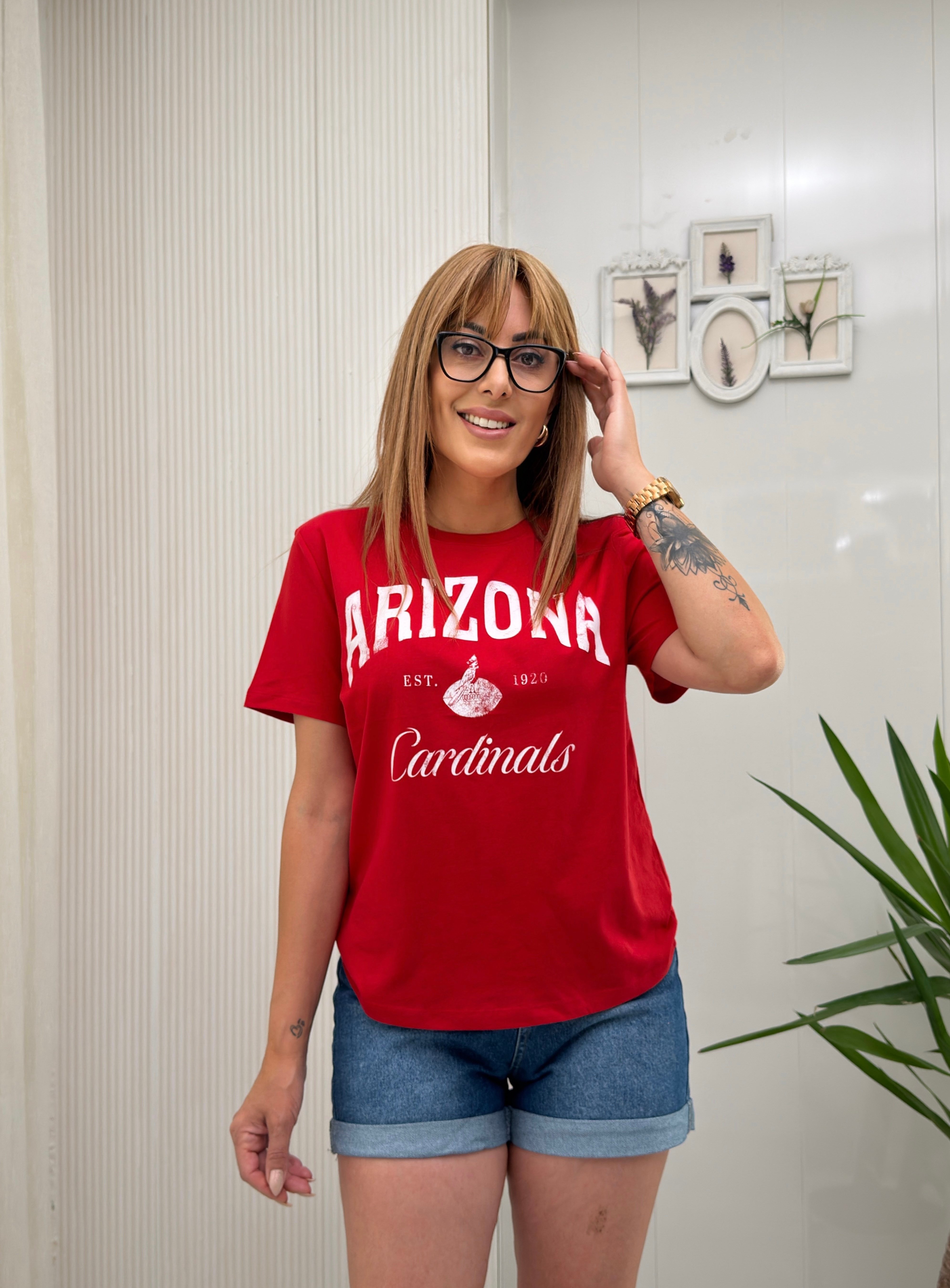 MODAYBUTİKArizona Kırmızı Basic Tişört