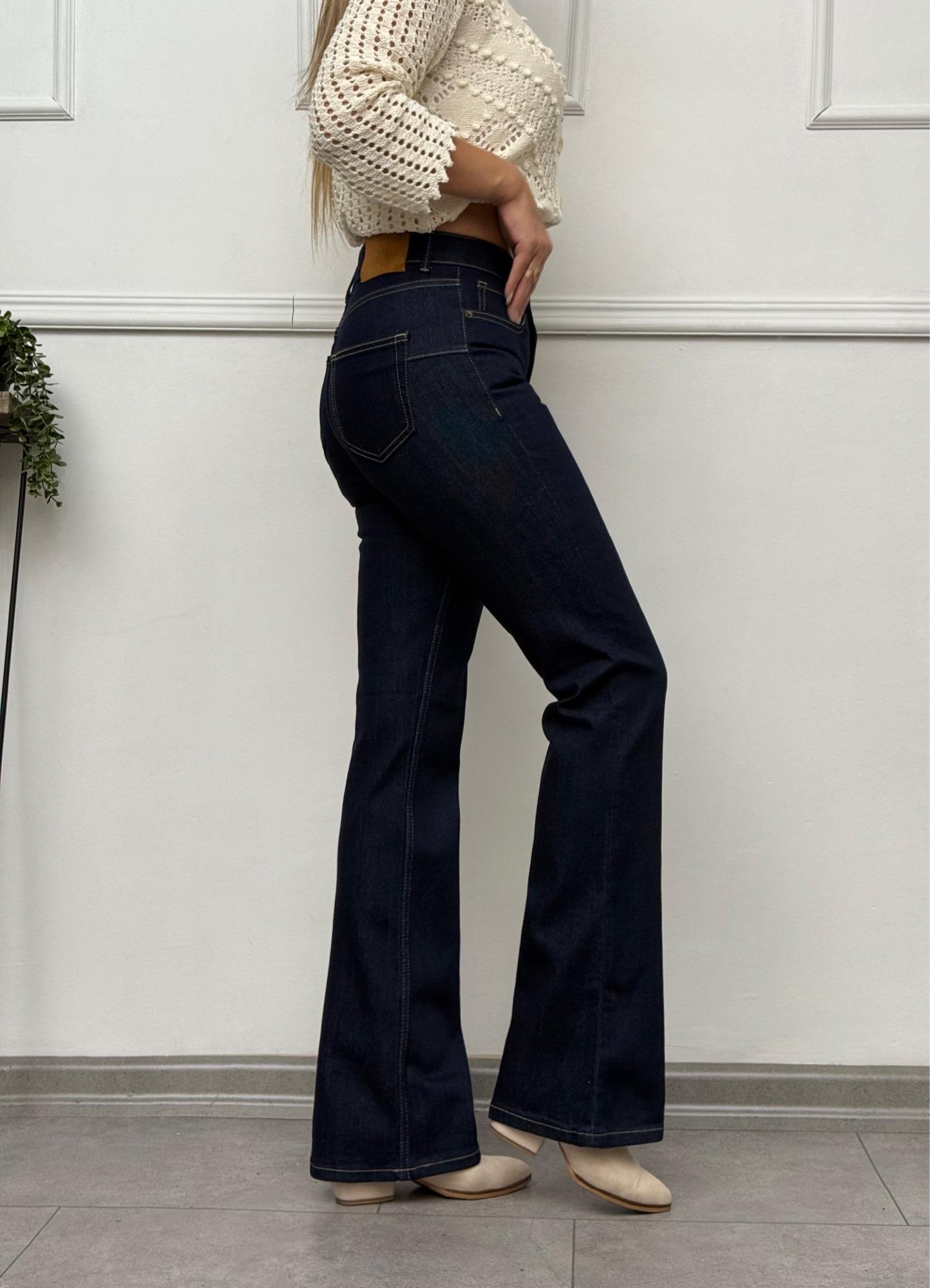 MODAYBUTİKKoyu Laci Flare Jean 