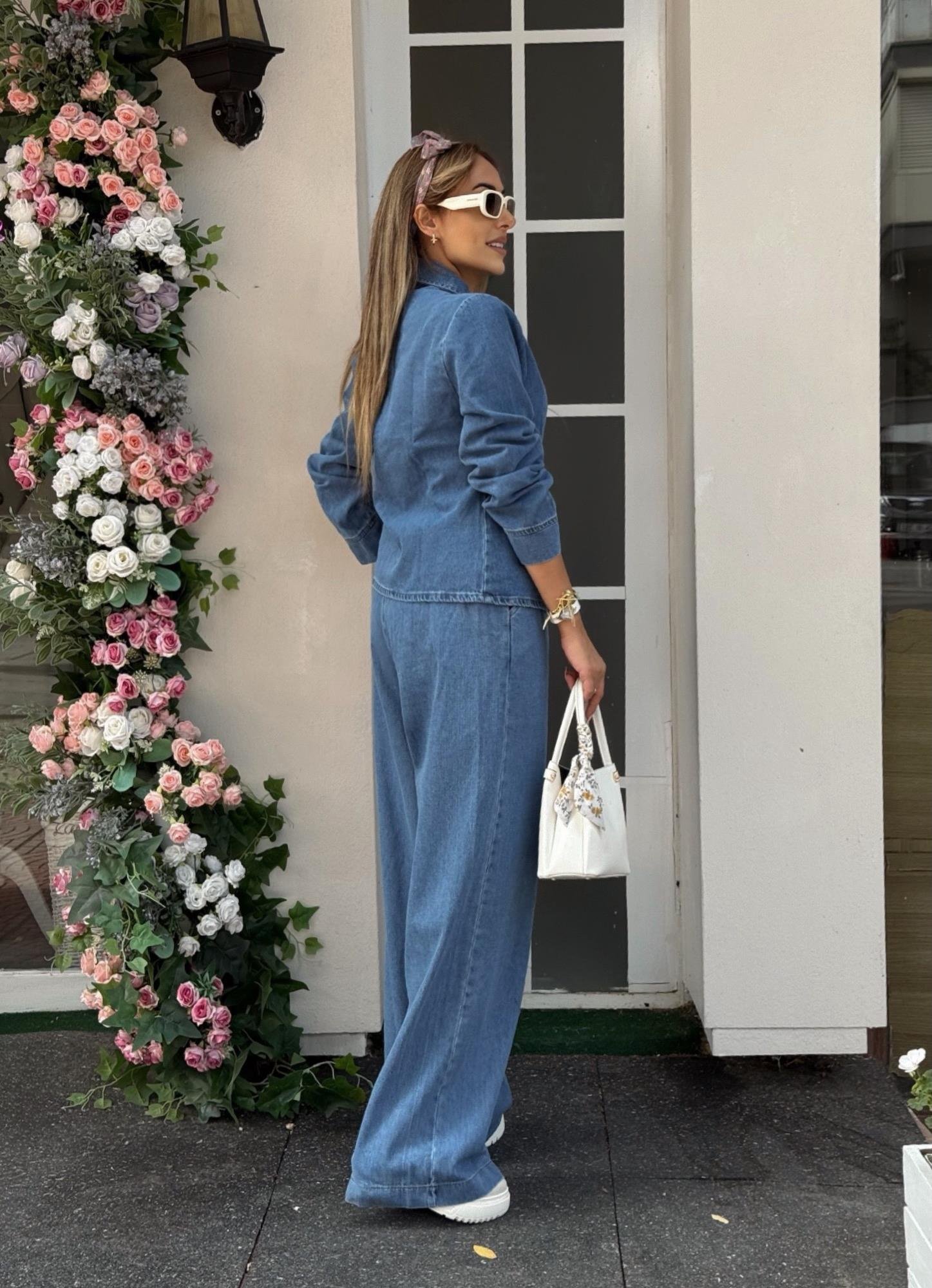 MODAYBUTİKModern Jean Ceket Pantolon Takım