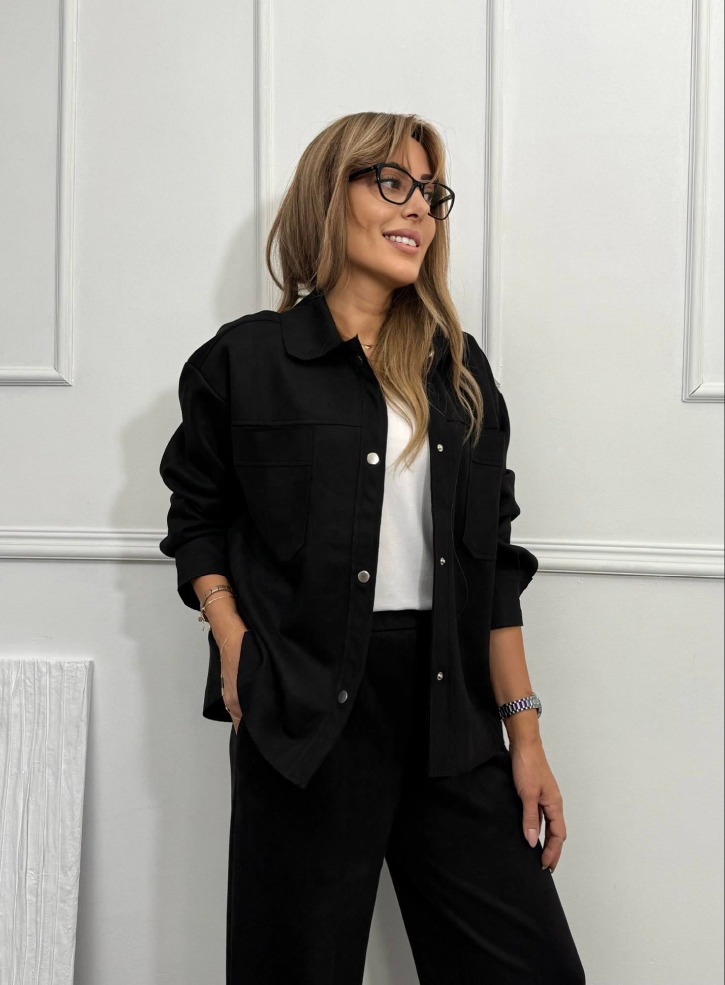 MODAYBUTİKPremium Siyah Nubuk Ceket Pantolon Takım