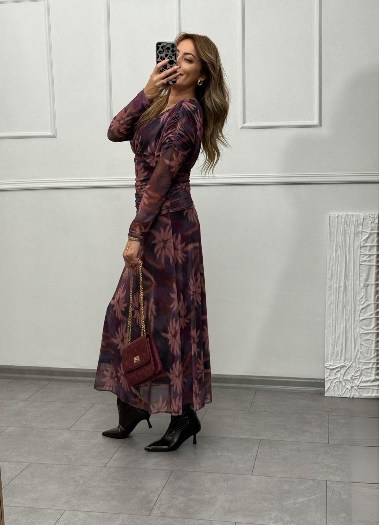 MODAYBUTİKShadow Bloom Maxi Elbise 