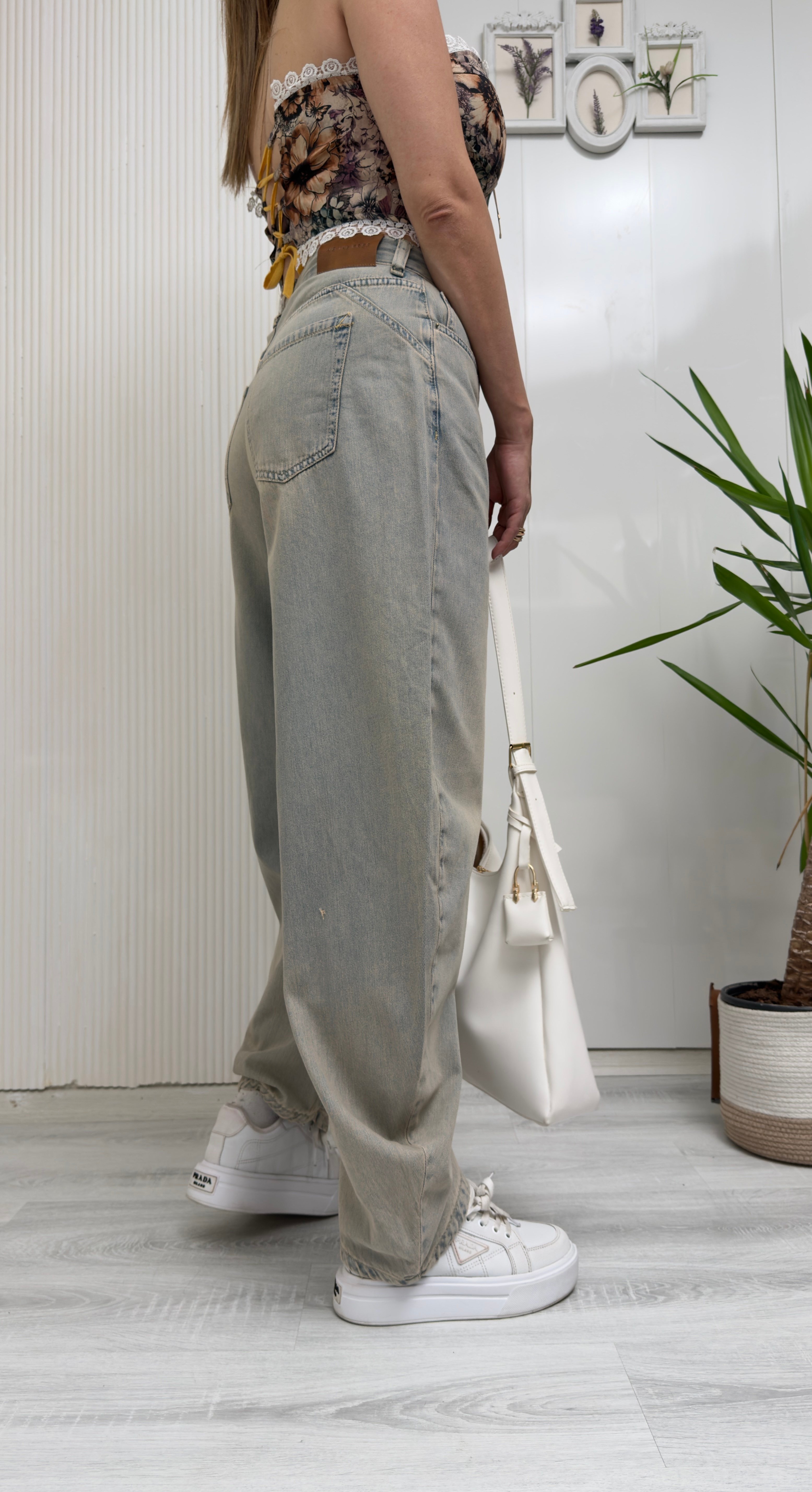MODAYBUTİKSoho Wide Leg Yıkamalı Denim Pantolon