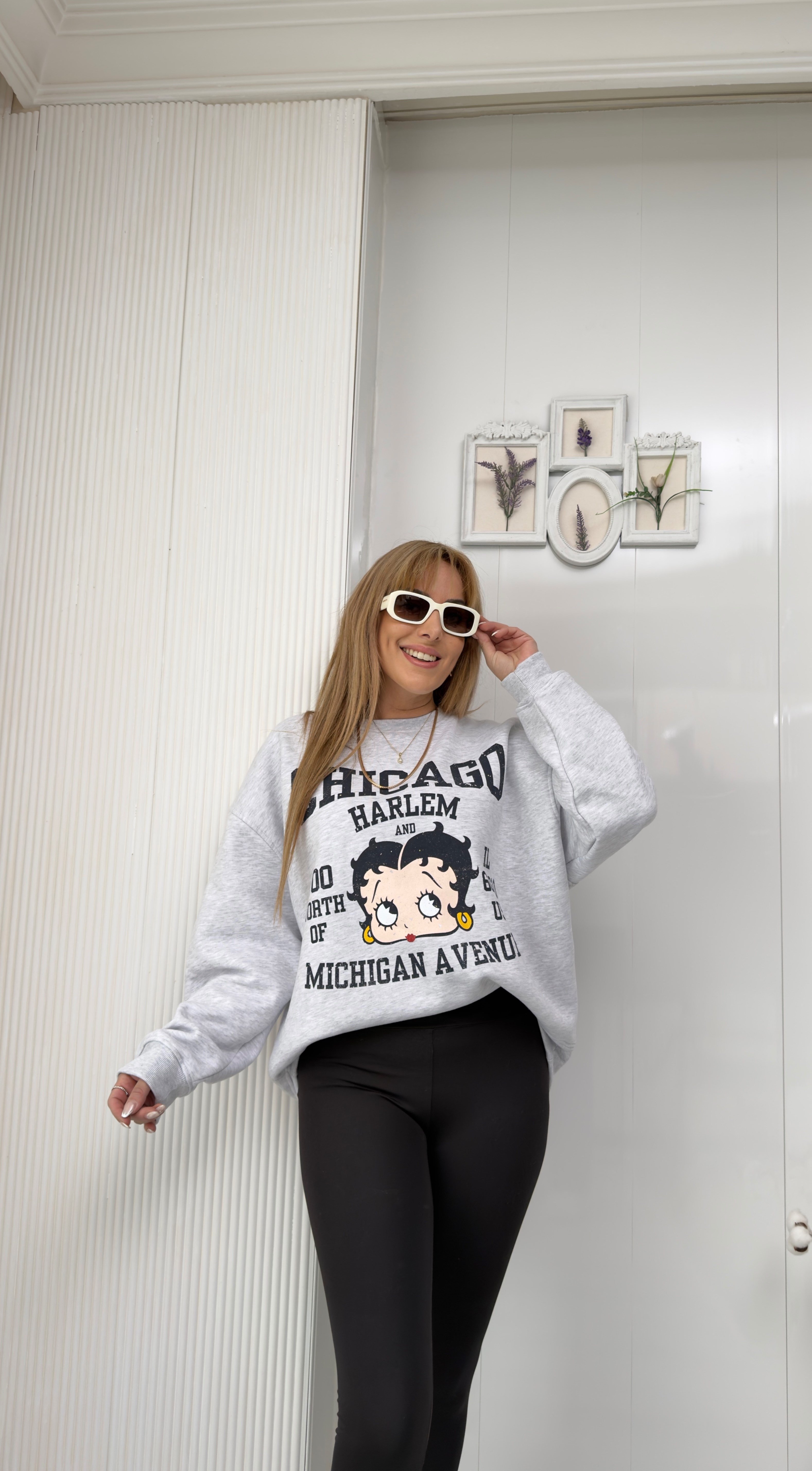 Petyboop Gri SweatshirtMODAYBUTİKPetyboop Gri Sweatshirt