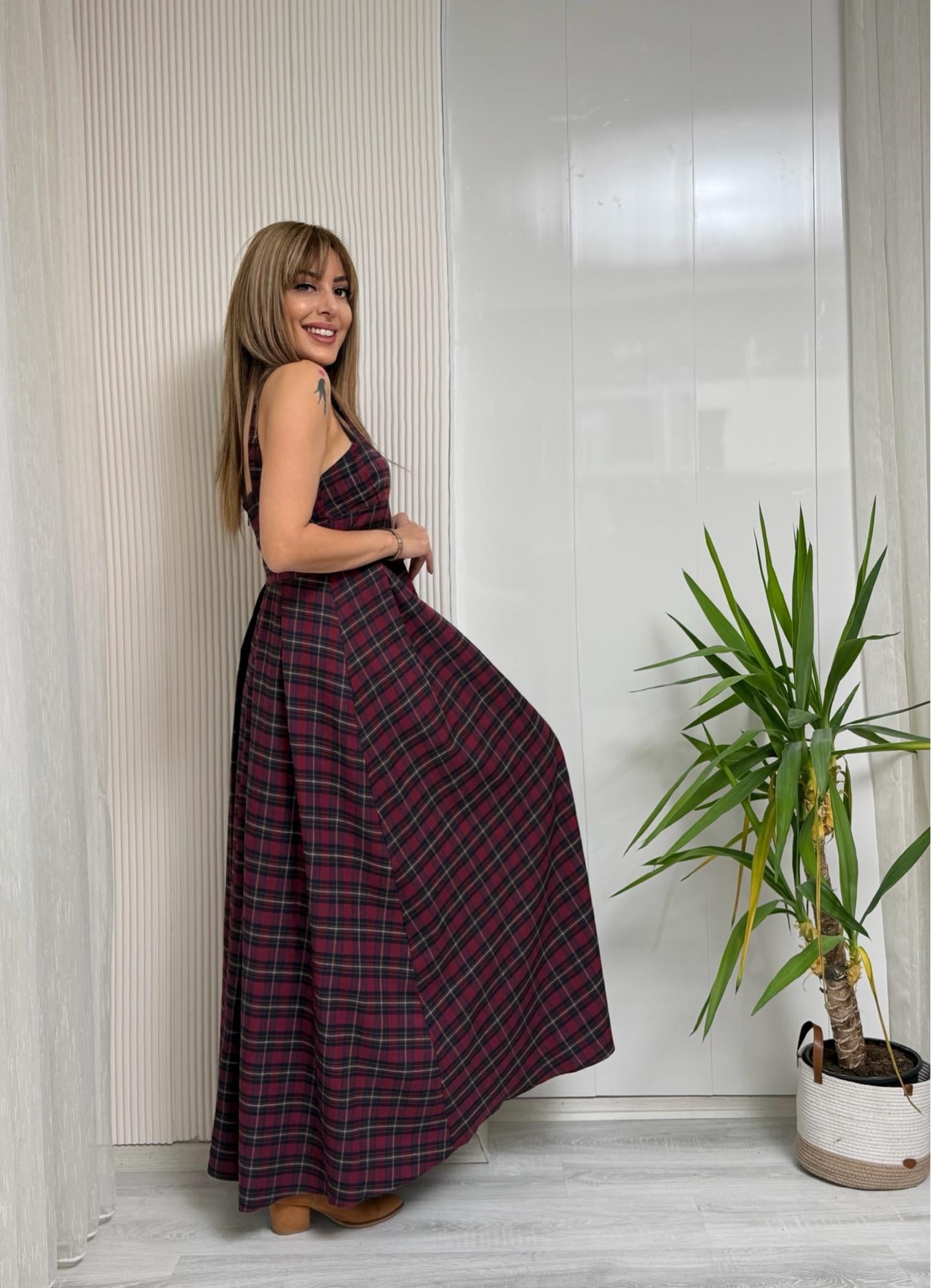 Vera Maxi Bordo ElbiseYeni Gelenler ModayVera Maxi Bordo Elbise