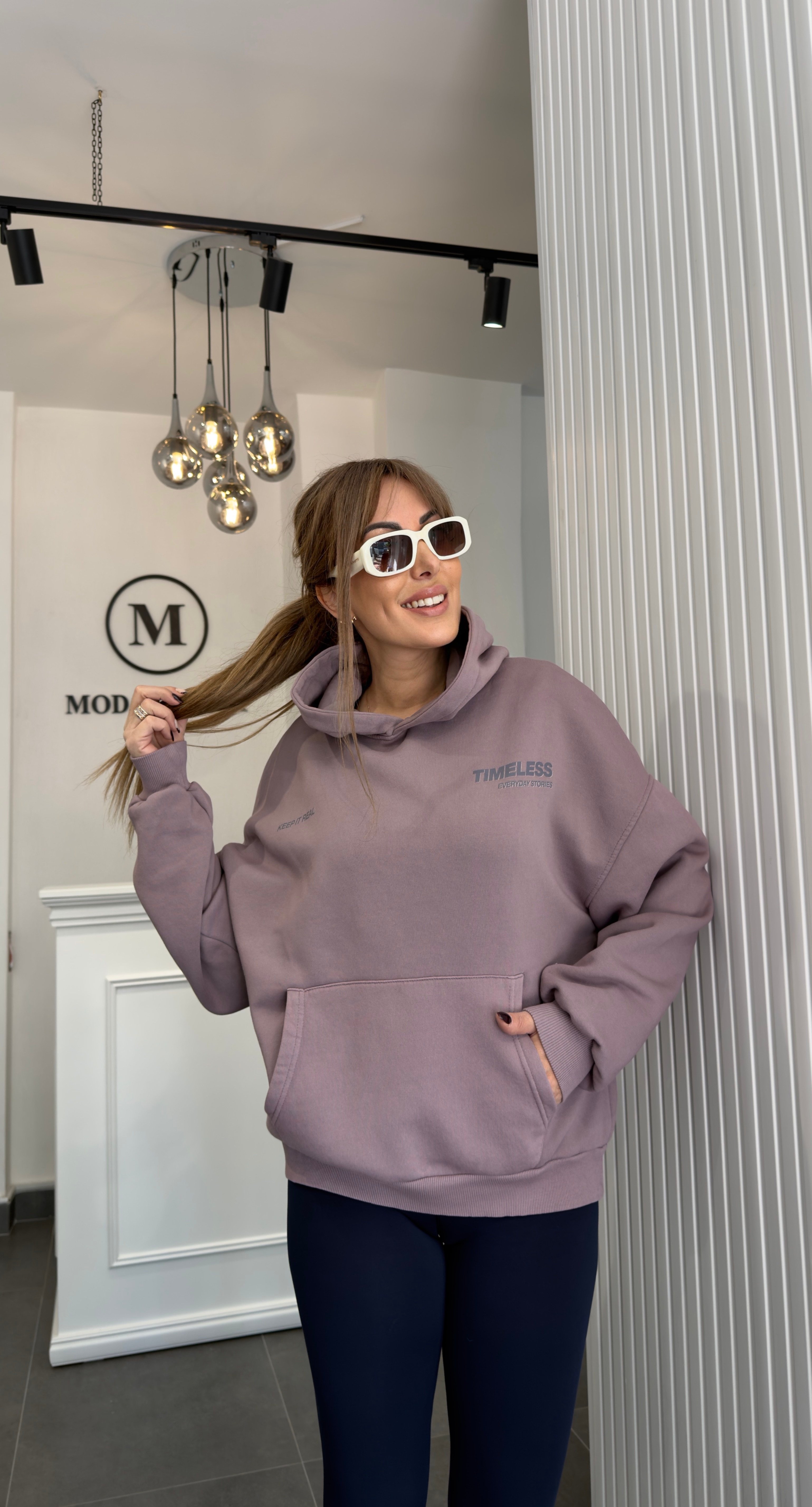 Vintage Baskılı Oversize Lila SweatshirtMODAYBUTİKVintage Baskılı Oversize Lila Sweatshirt