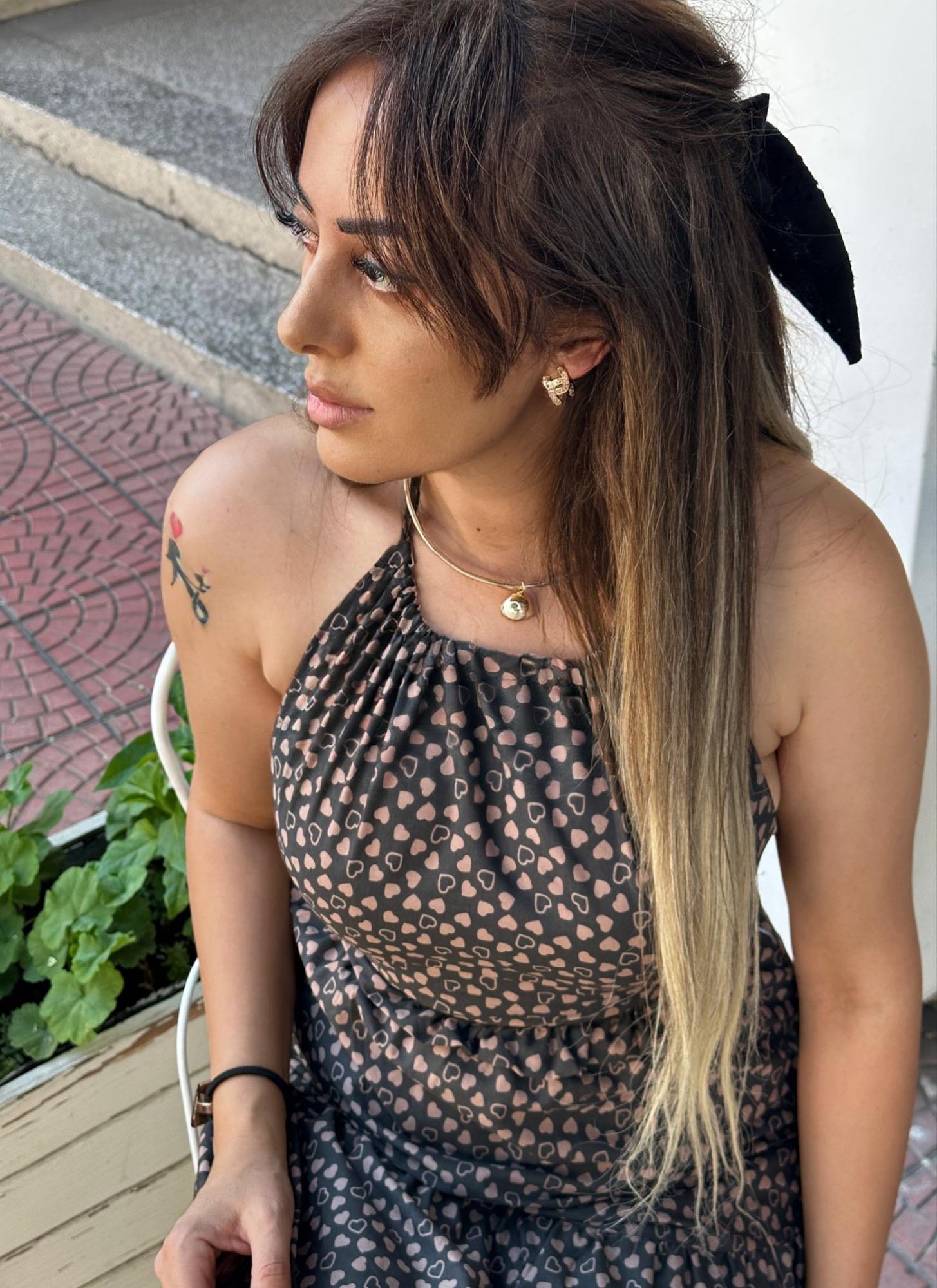 Yeni Geleneler ModayDesenli Kahve Elbise