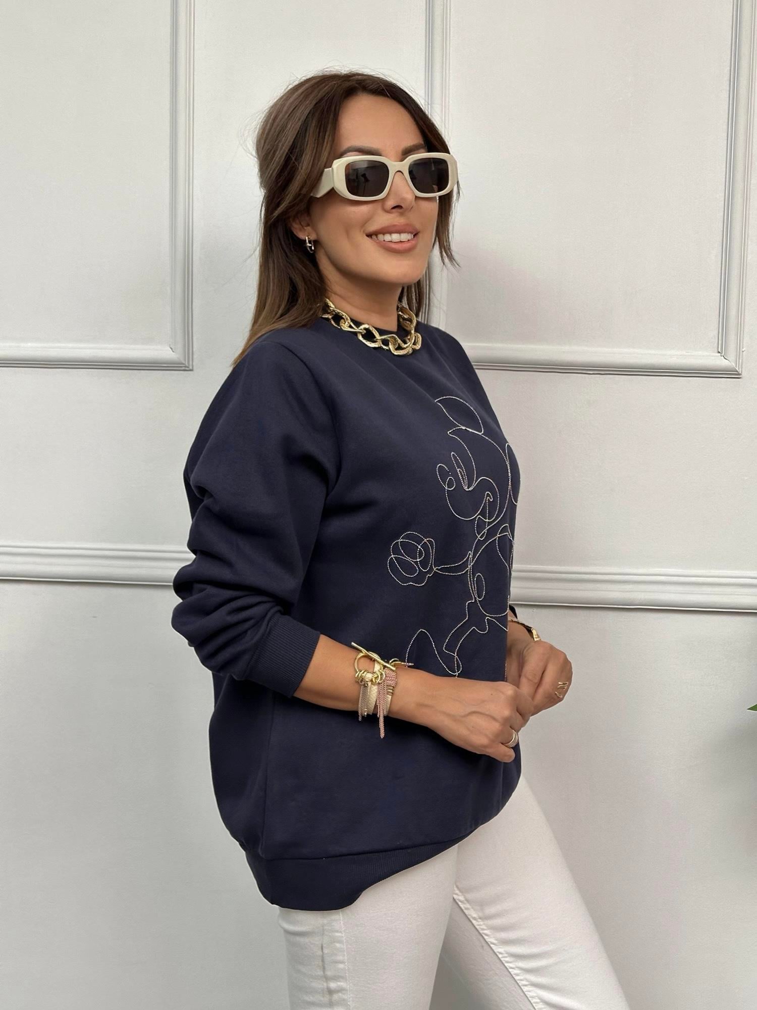Zincir Detaylı Mickey Laci SweatYeni Gelenler ModayZincir Detaylı Mickey Laci Sweat
