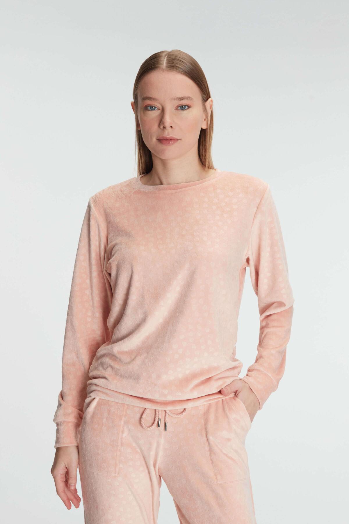 Anıl 11230 Bayan Uzun Kol Sweatshirt ve Pantolon Takım Pijama Takımı