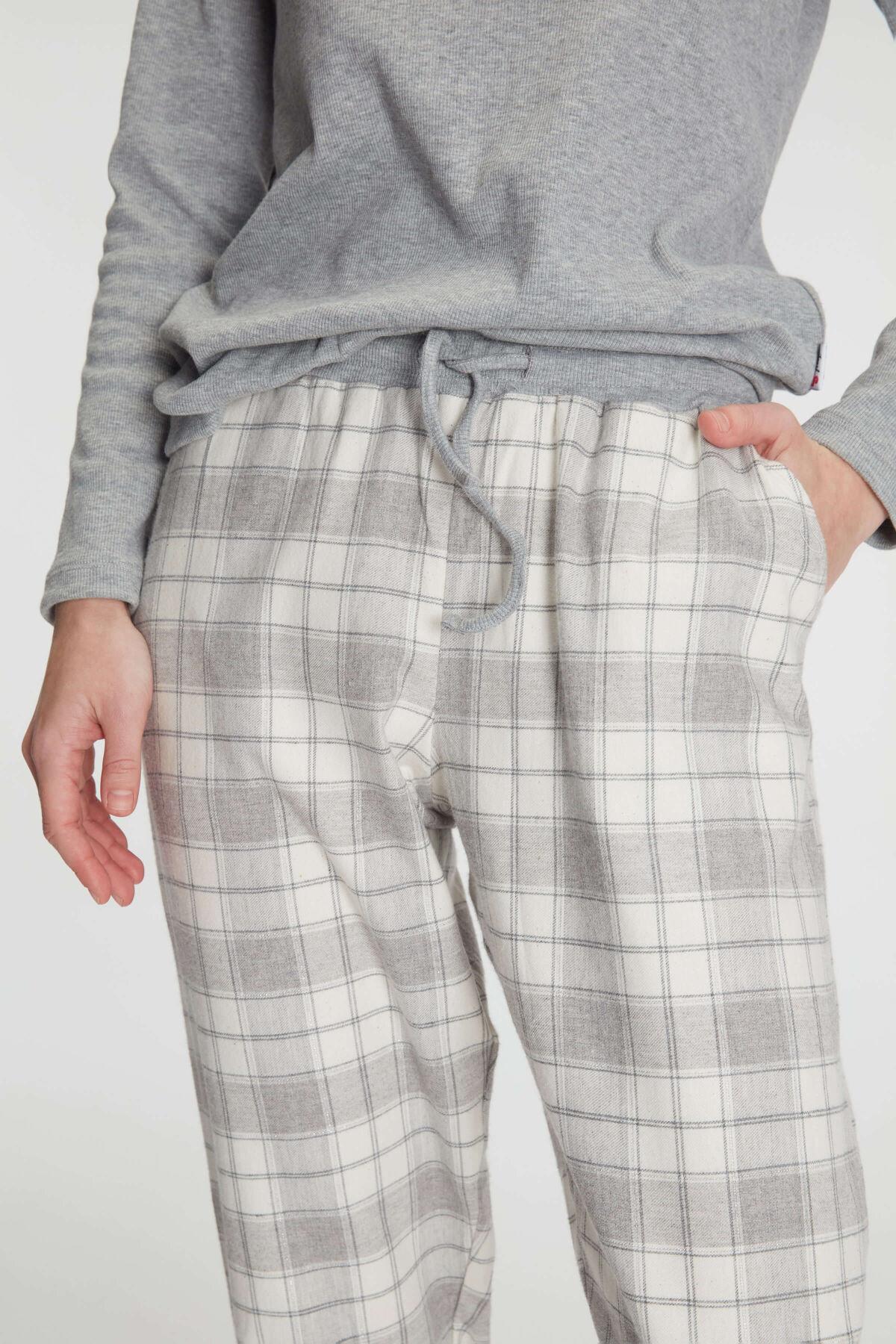 Anıl 11254 Kadın Pamuklu Uzun Kol Pijama Takımı