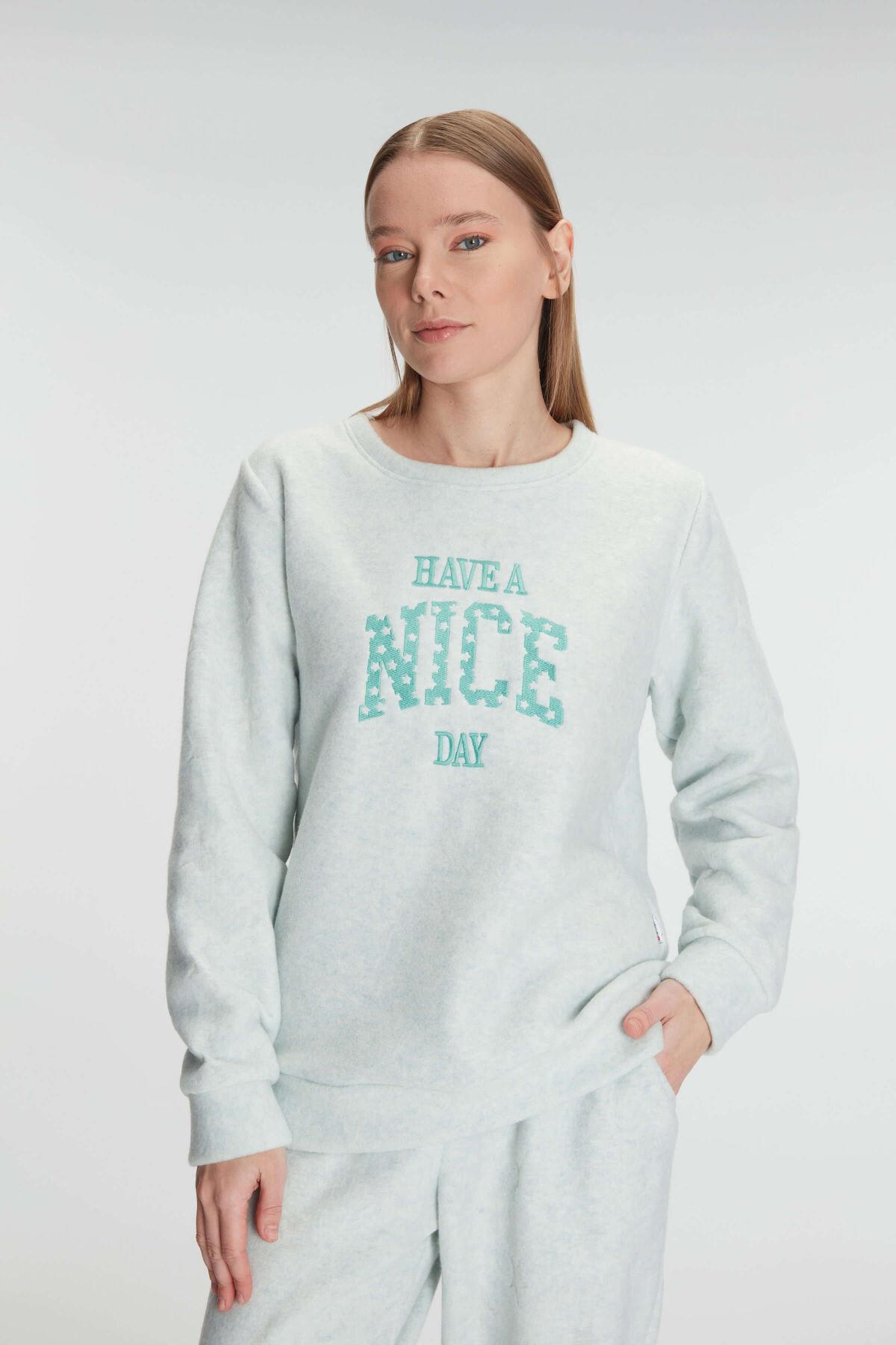 Anıl 11269 Kadın Uzun Kol Polar Pijama Takımı