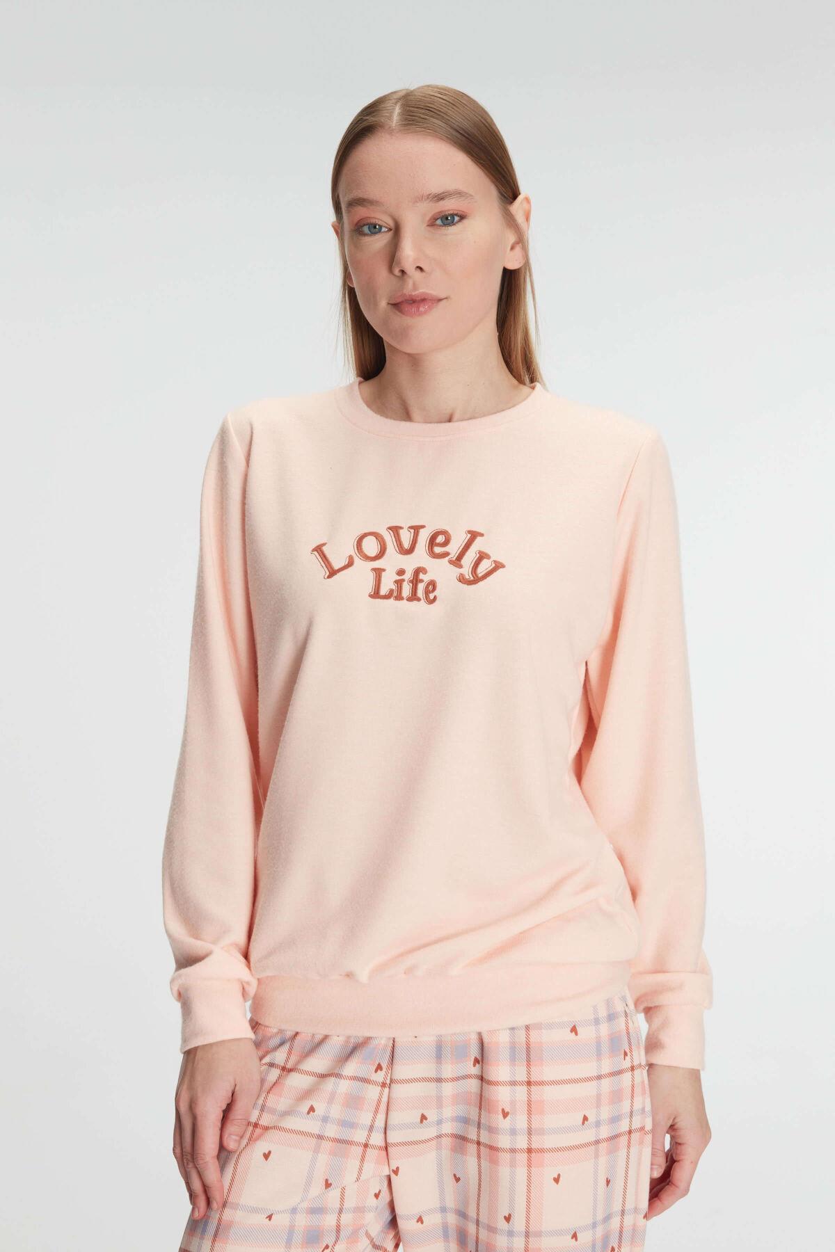 Anıl 11307 Pamuklu Kışlık Uzun Kol Kadın Pijama Takım