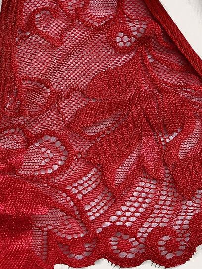 Arias Closet Bordo Dantel İşlemeli Göğüs Dekolteli Fantezi Jartiyer Takımı