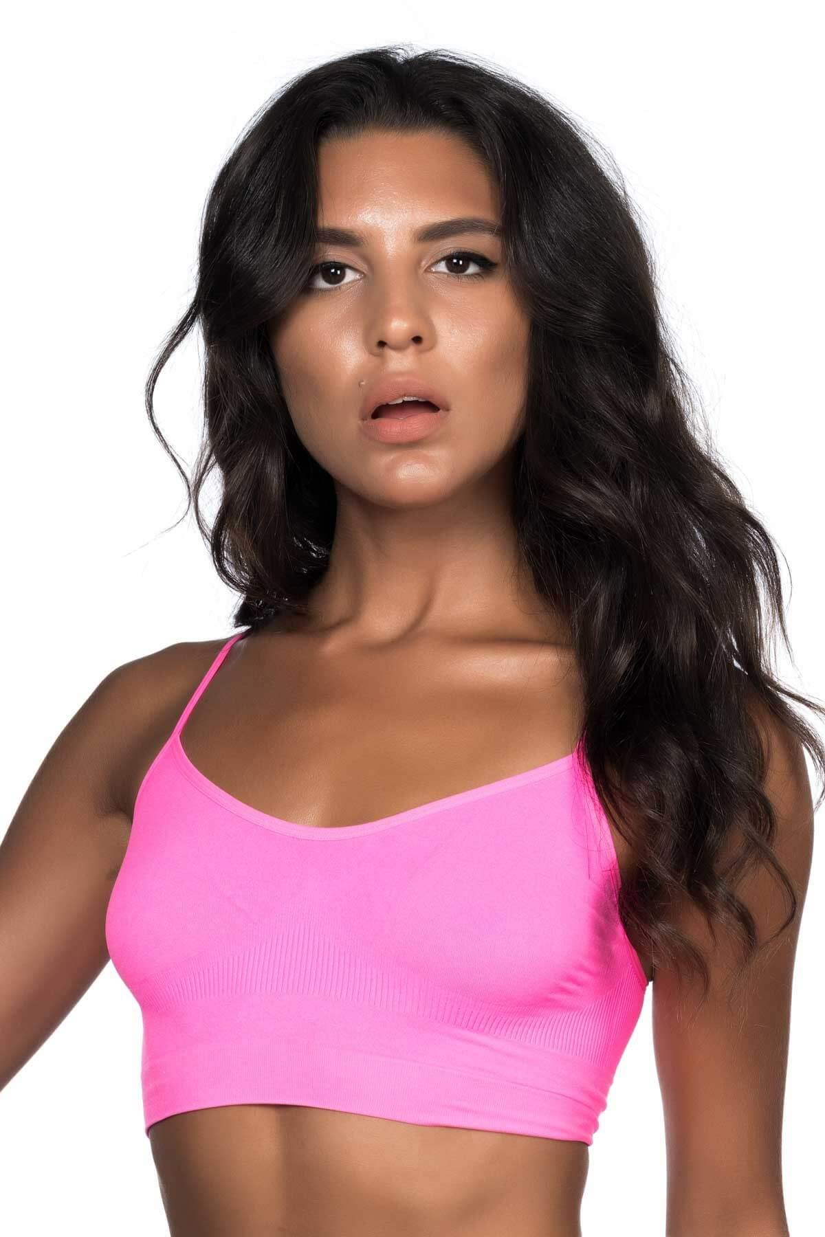 NEON FUŞYA MI Emay 4003 Soft İp Askı Büstiyer