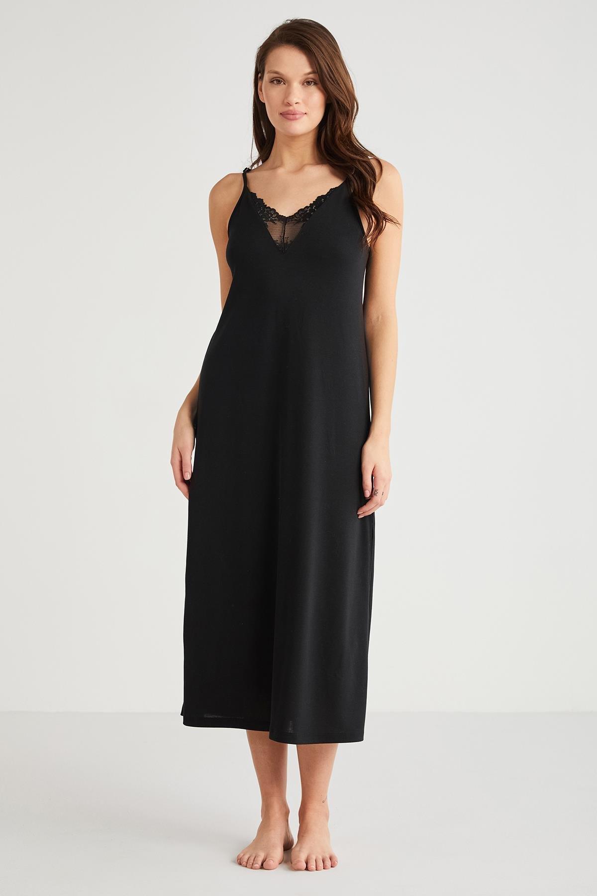 Penye Mood %100  Viskon Çiçek Desen 2'li Sabahlık Gecelik Takımı