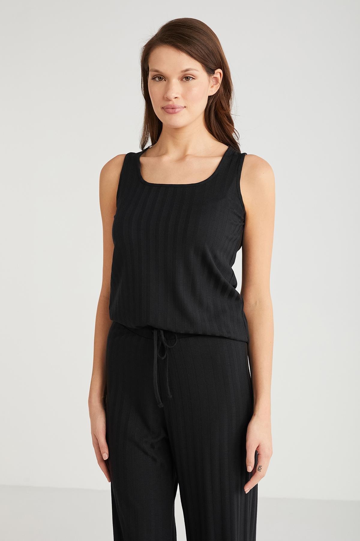 Penye Mood 3'lü Kısa Kol Sabahlık Pijama Takımı