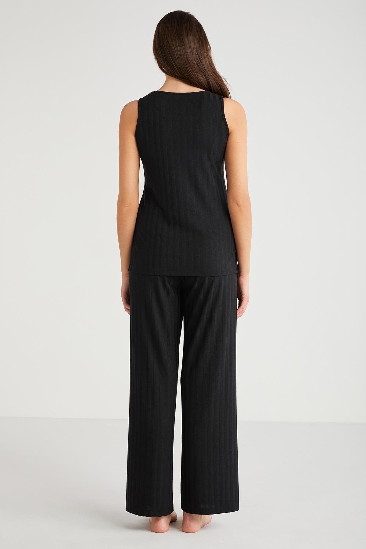 Penye Mood 3'lü Kısa Kol Sabahlık Pijama Takımı