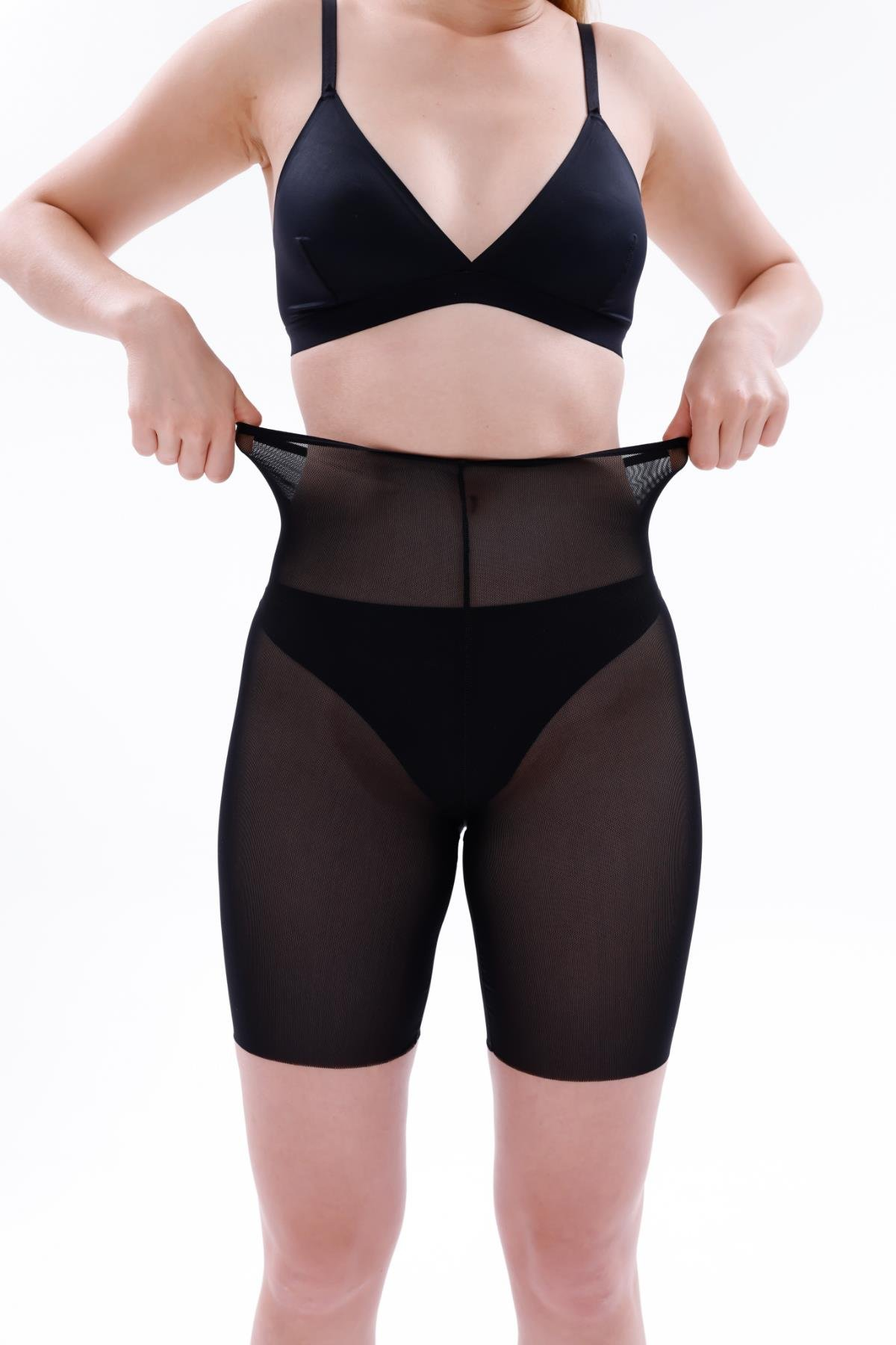 SİYAH MI EMAY 2705 Lazer Tül Boxer Hayalet Korse