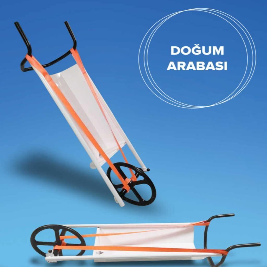  İnek Buzağı Doğum Arabası Demir-Metal Tekerlekli