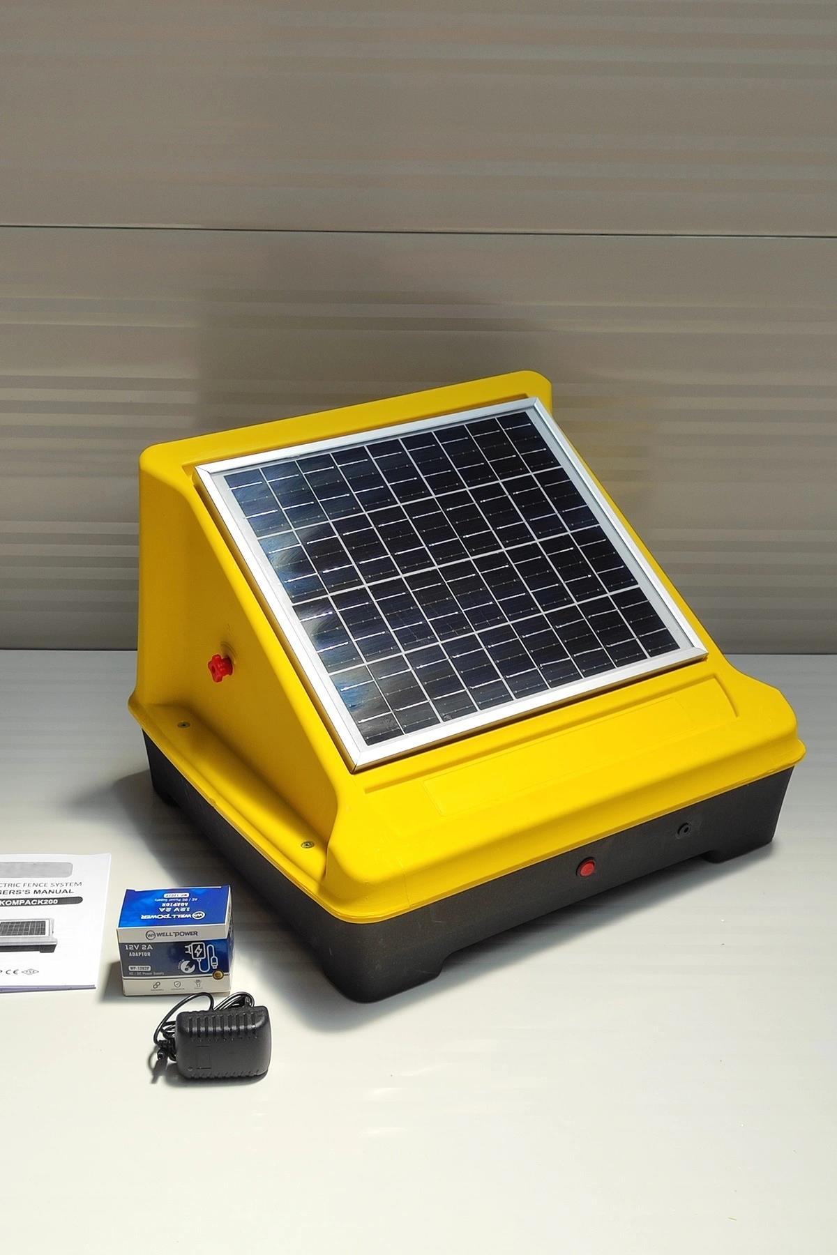 Elektrikli Çit Teli Sistemi Seti Güneş Panelli-30 Dönüme Kadar Ayı Domuz Kurt Için Etkili Koruma