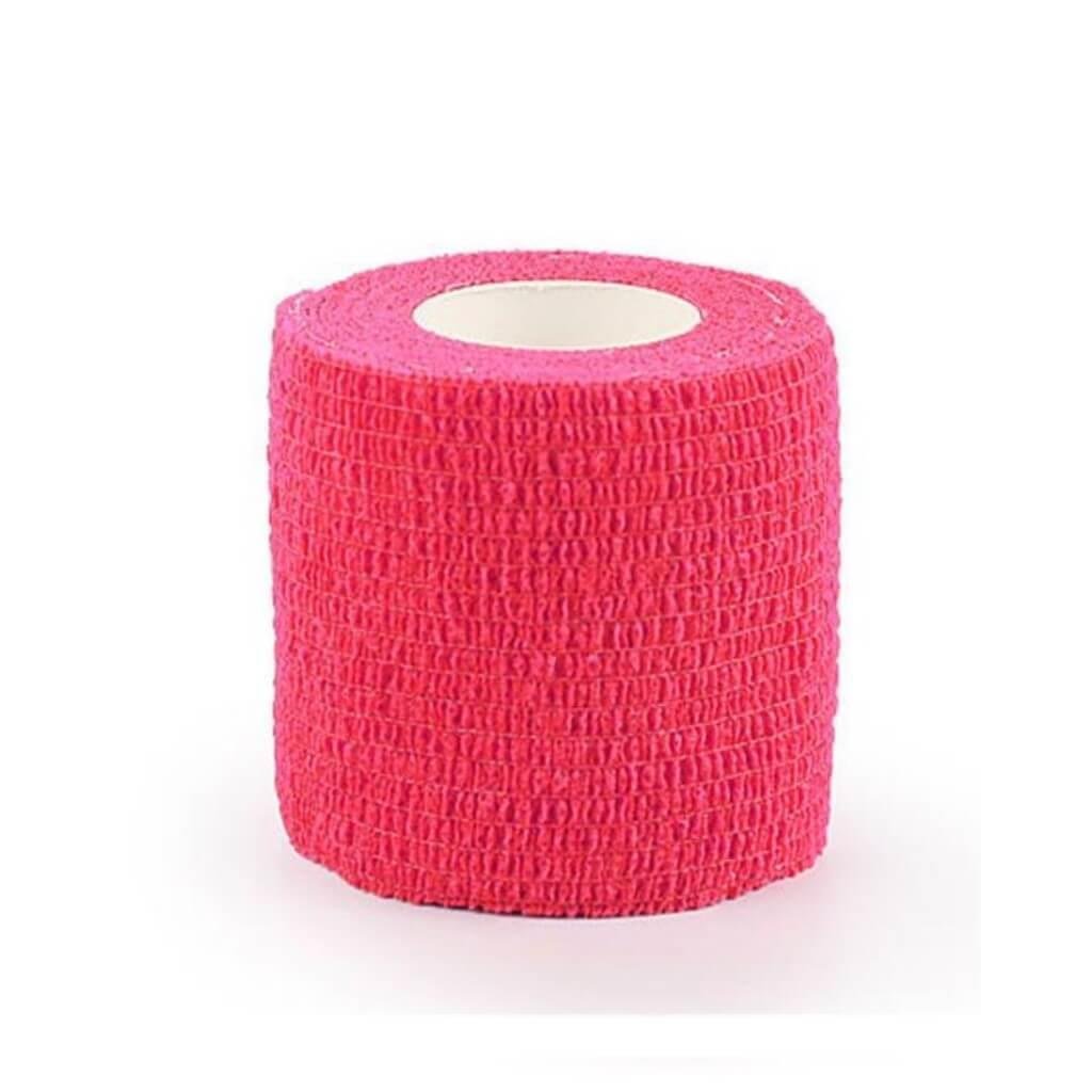 Kendinden Yapışkanlı Elastik Coban Bandaj Kırmızı Renkli 5 cm Yapışan Koban