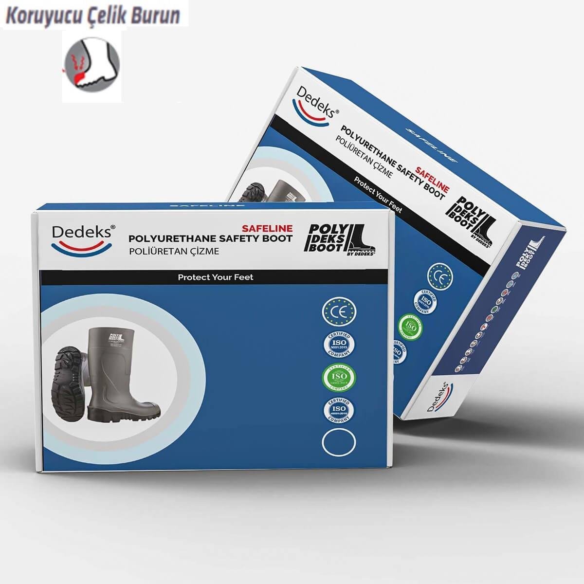 No: 36 Çelik Burunlu Poliüretan Çizme PolyDeks